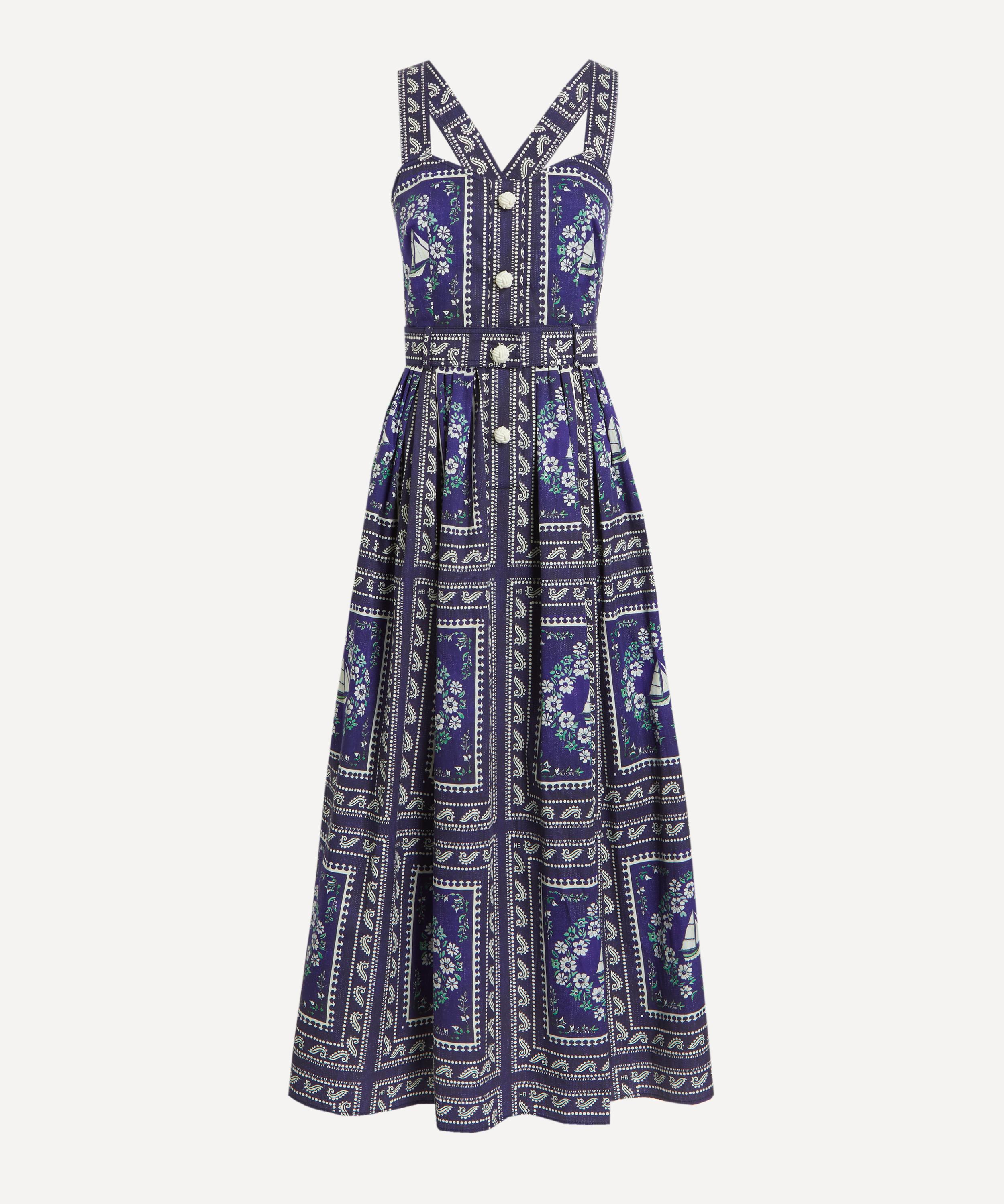Hunter Bell - Cleo Button Front Printed Midi Dress image number 0