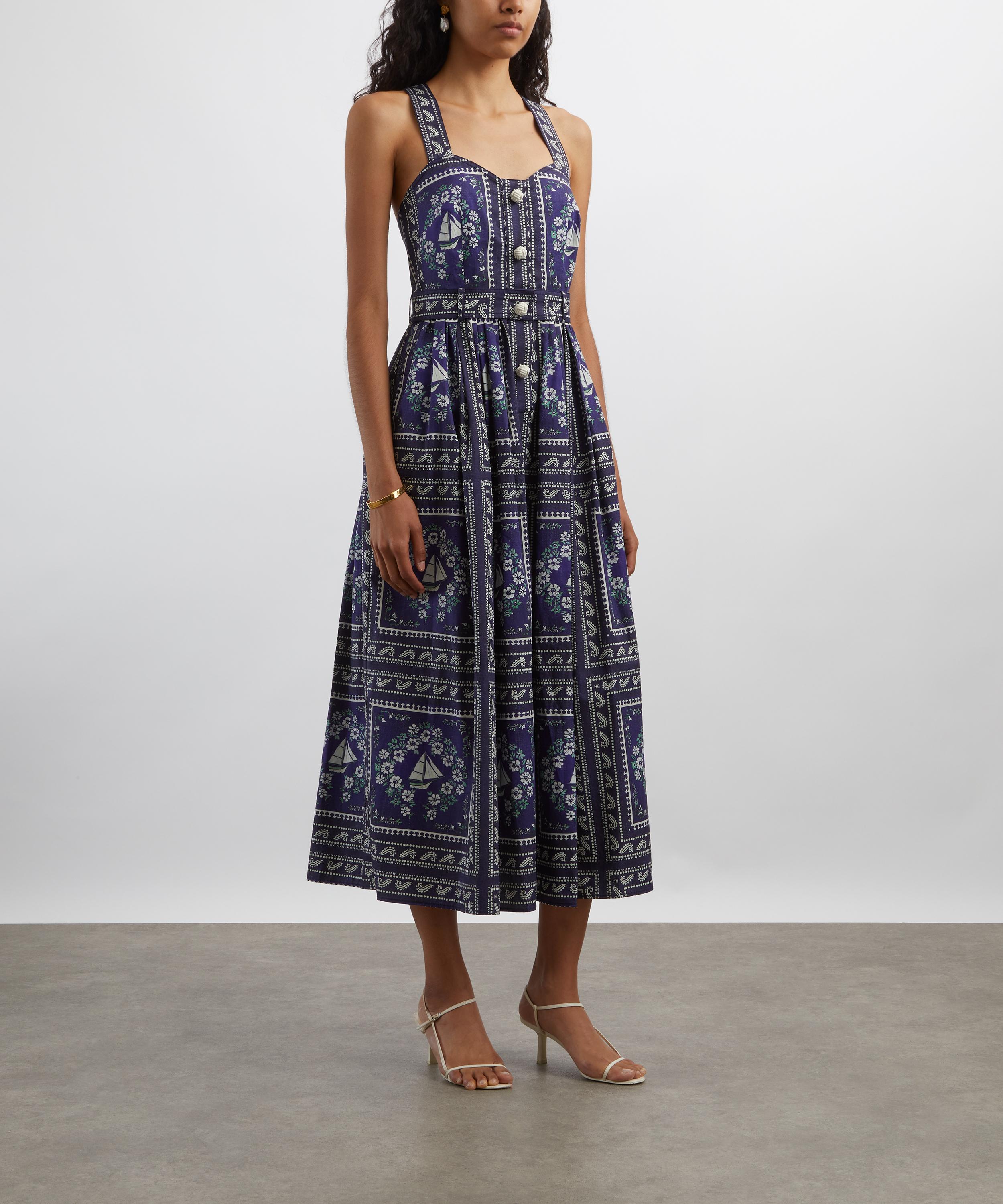 Hunter Bell - Cleo Button Front Printed Midi Dress image number 2