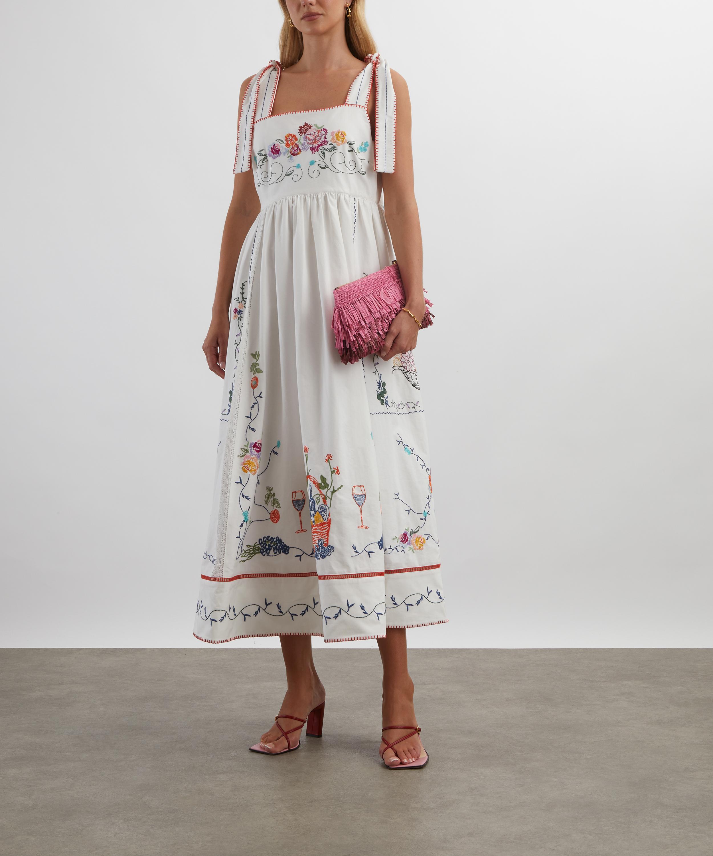 Hunter Bell - Stefy Embroidered Midi Dress image number 1
