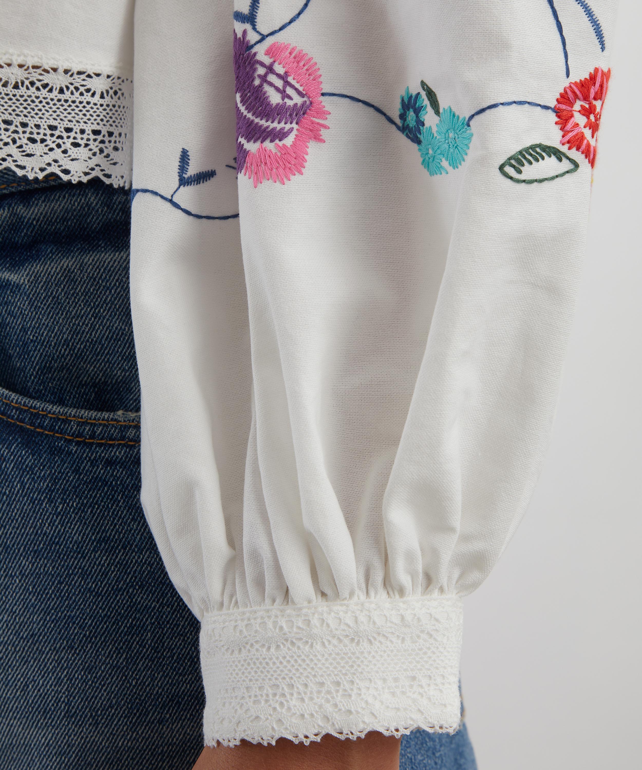 Hunter Bell - Katie Embroidered Tie-Front Top image number 4