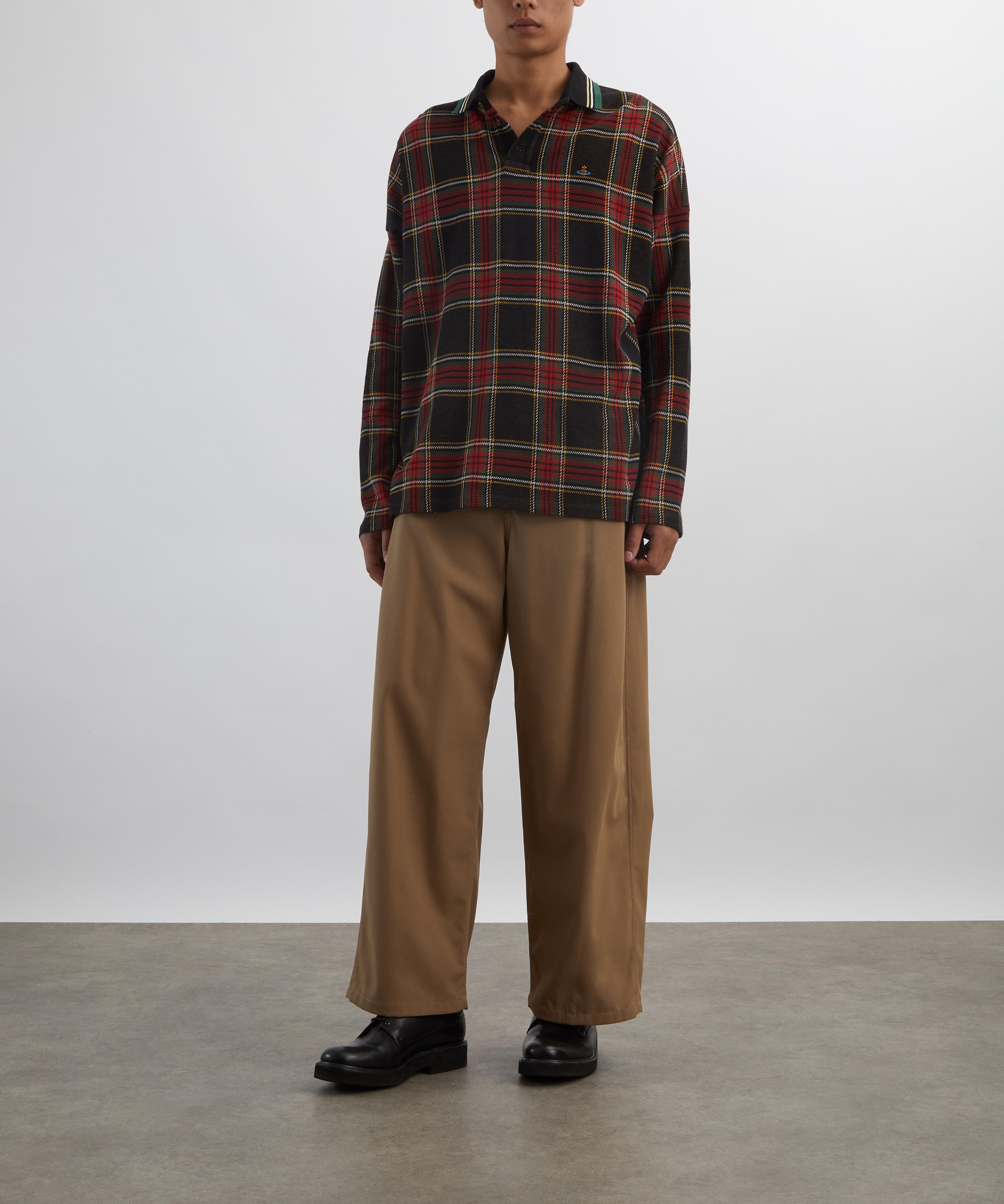 Vivienne Westwood - Long-Sleeve Tartan Polo  image number 1