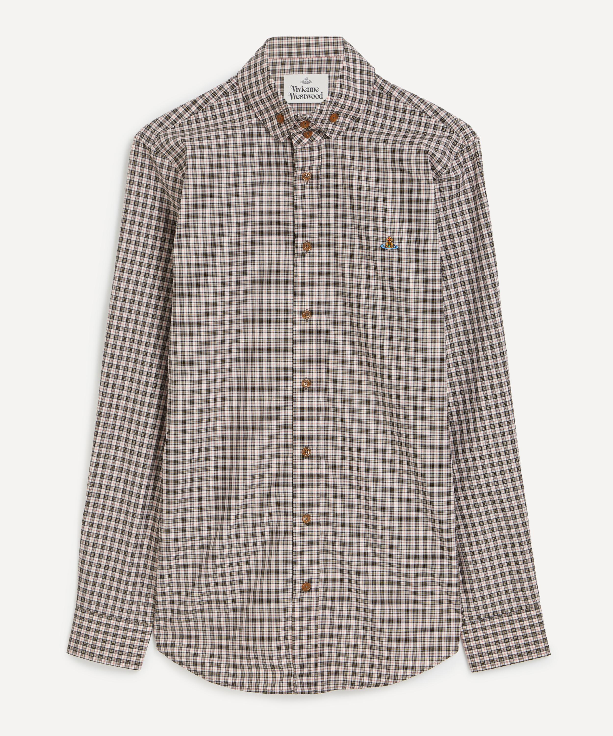 Vivienne Westwood - Off-White Plaid Two-Button Krall Shirt image number 0
