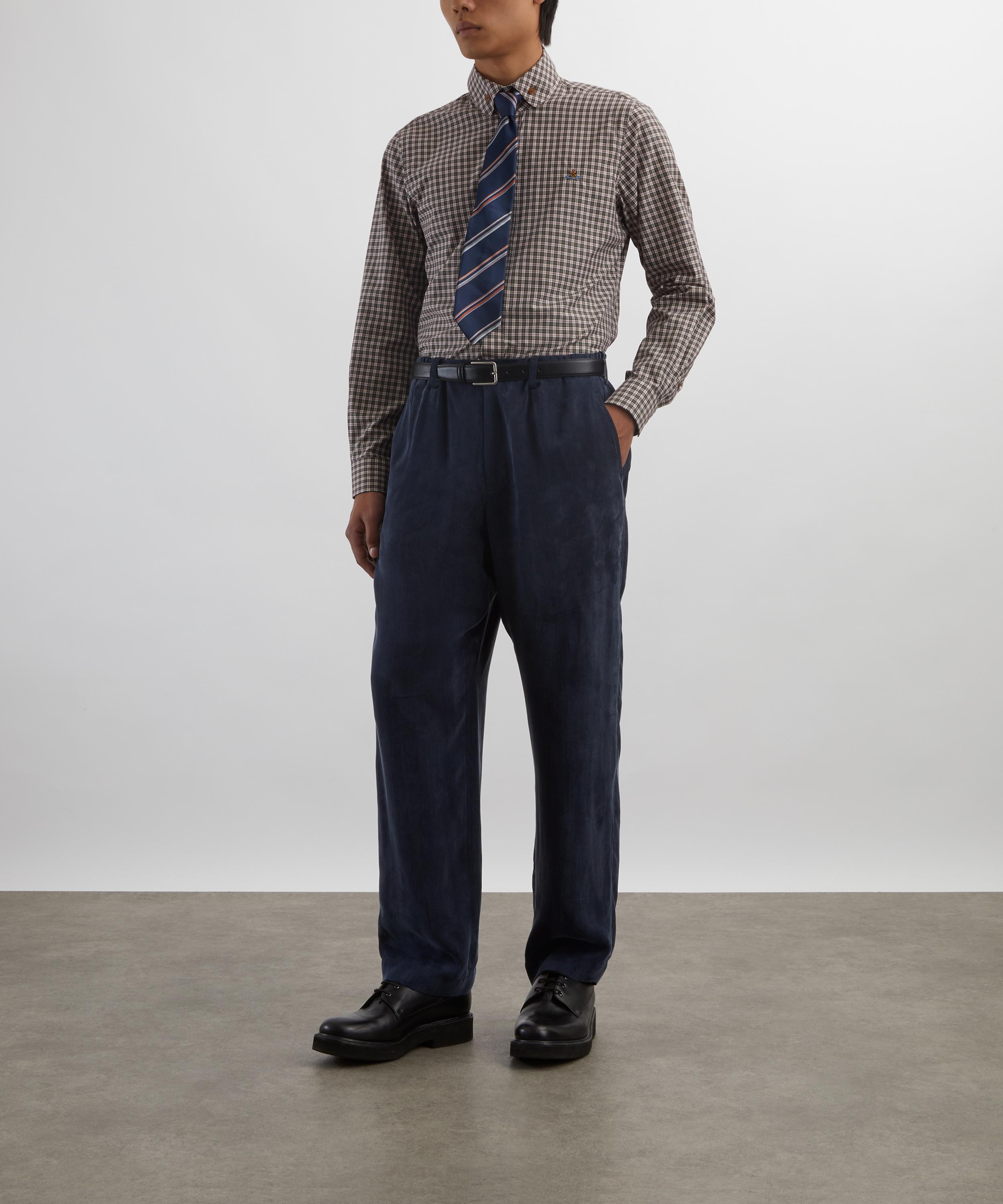 Vivienne Westwood - Off-White Plaid Two-Button Krall Shirt image number 1