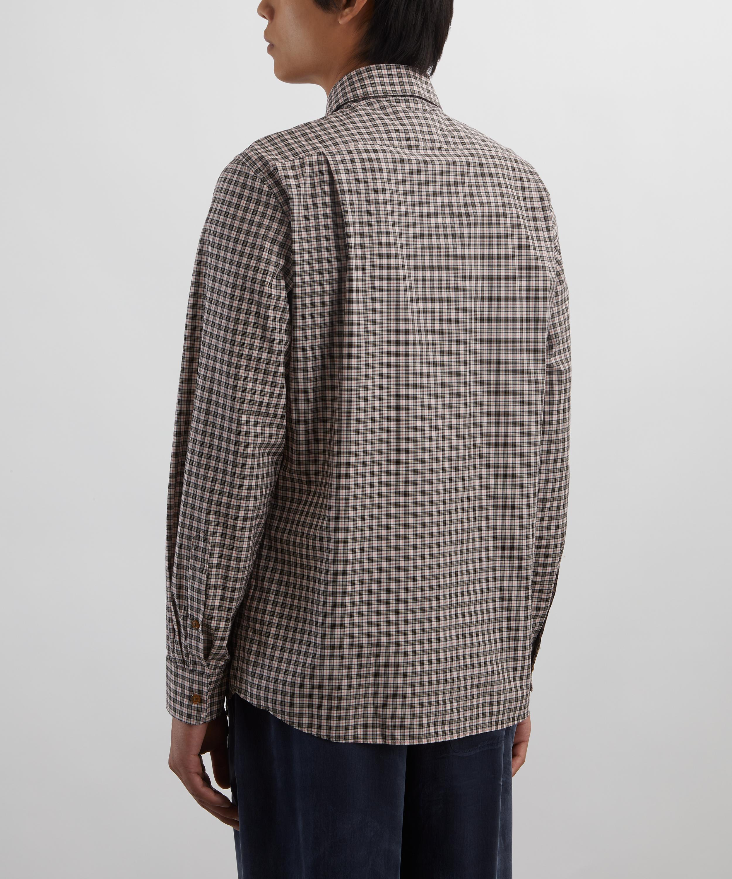 Vivienne Westwood - Off-White Plaid Two-Button Krall Shirt image number 3