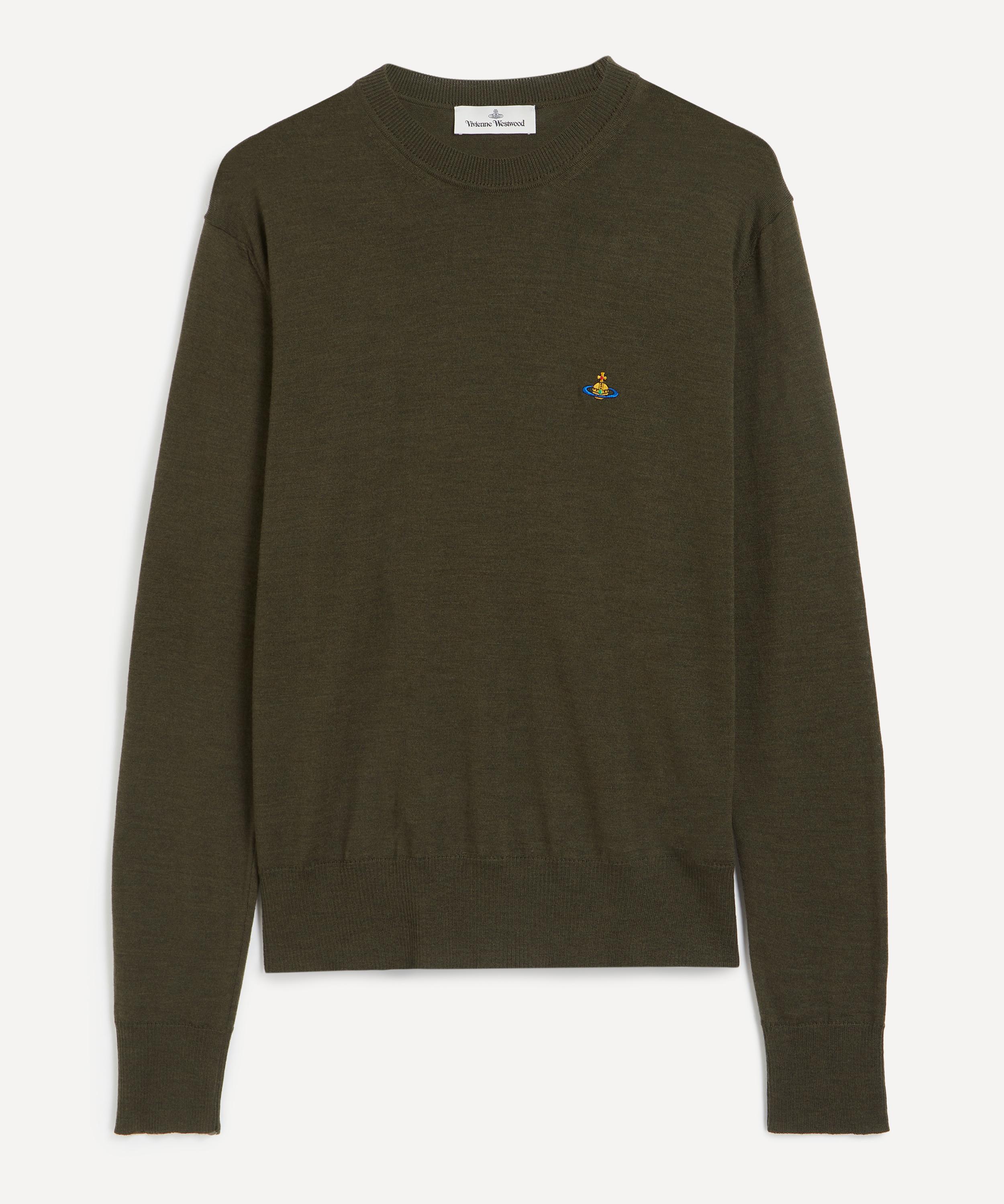 Vivienne Westwood - Khaki Alex Round Neck Jumper image number 0
