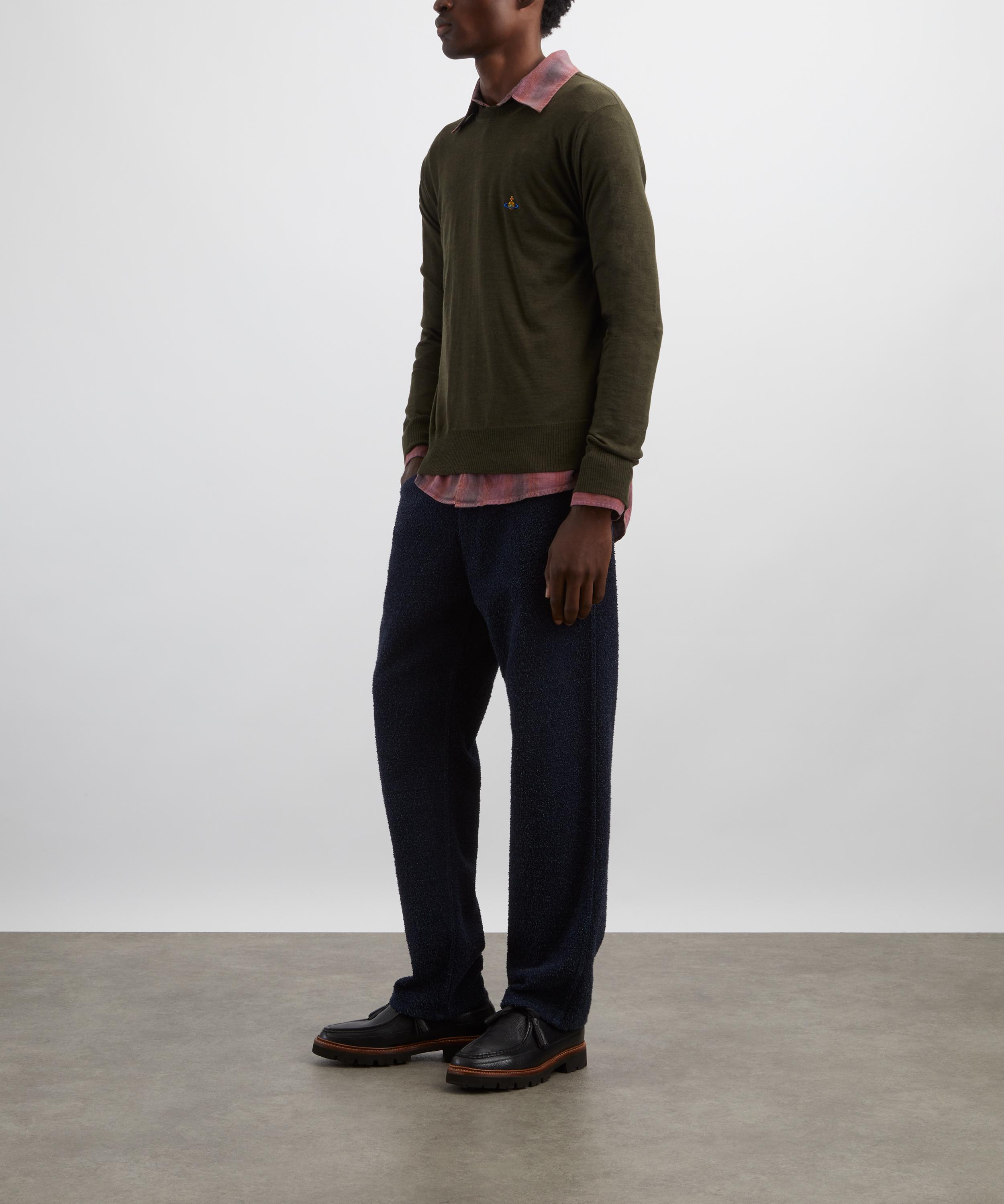 Vivienne Westwood - Khaki Alex Round Neck Jumper image number 1