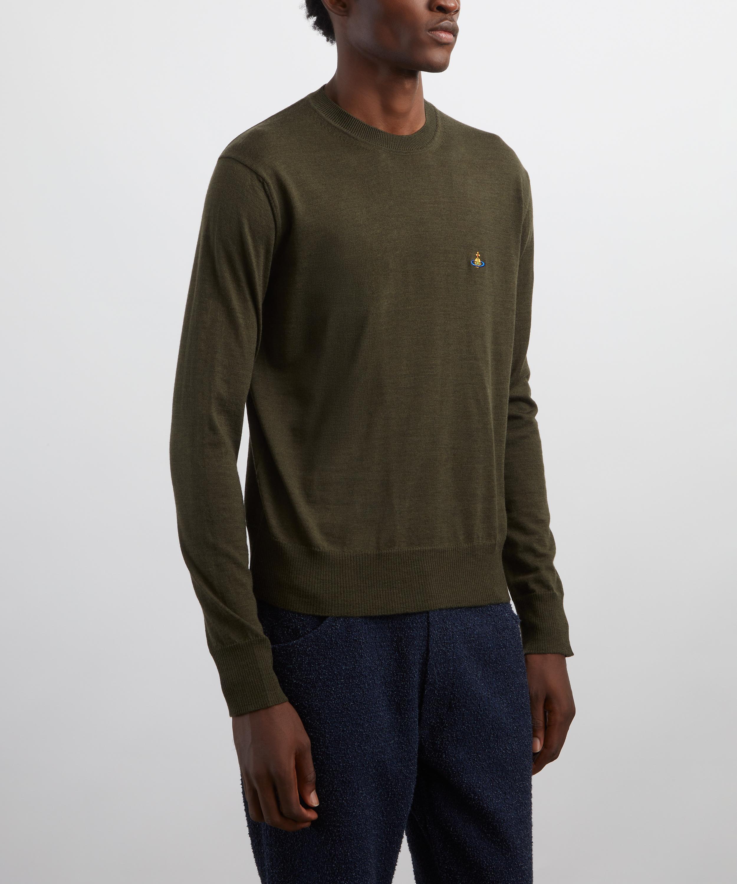Vivienne Westwood - Khaki Alex Round Neck Jumper image number 2