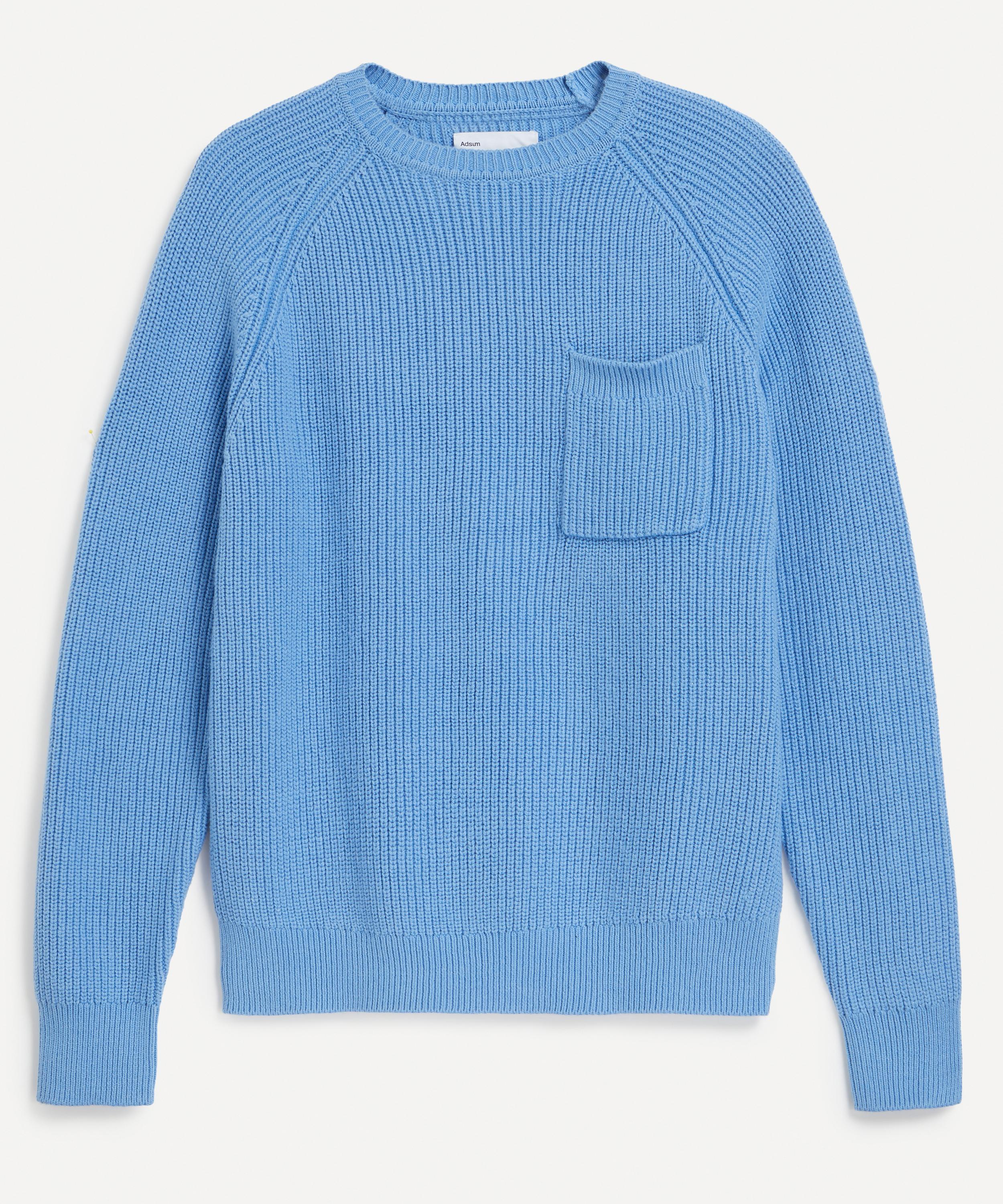 Adsum - Blue Pocket Crew-Neck Jumper