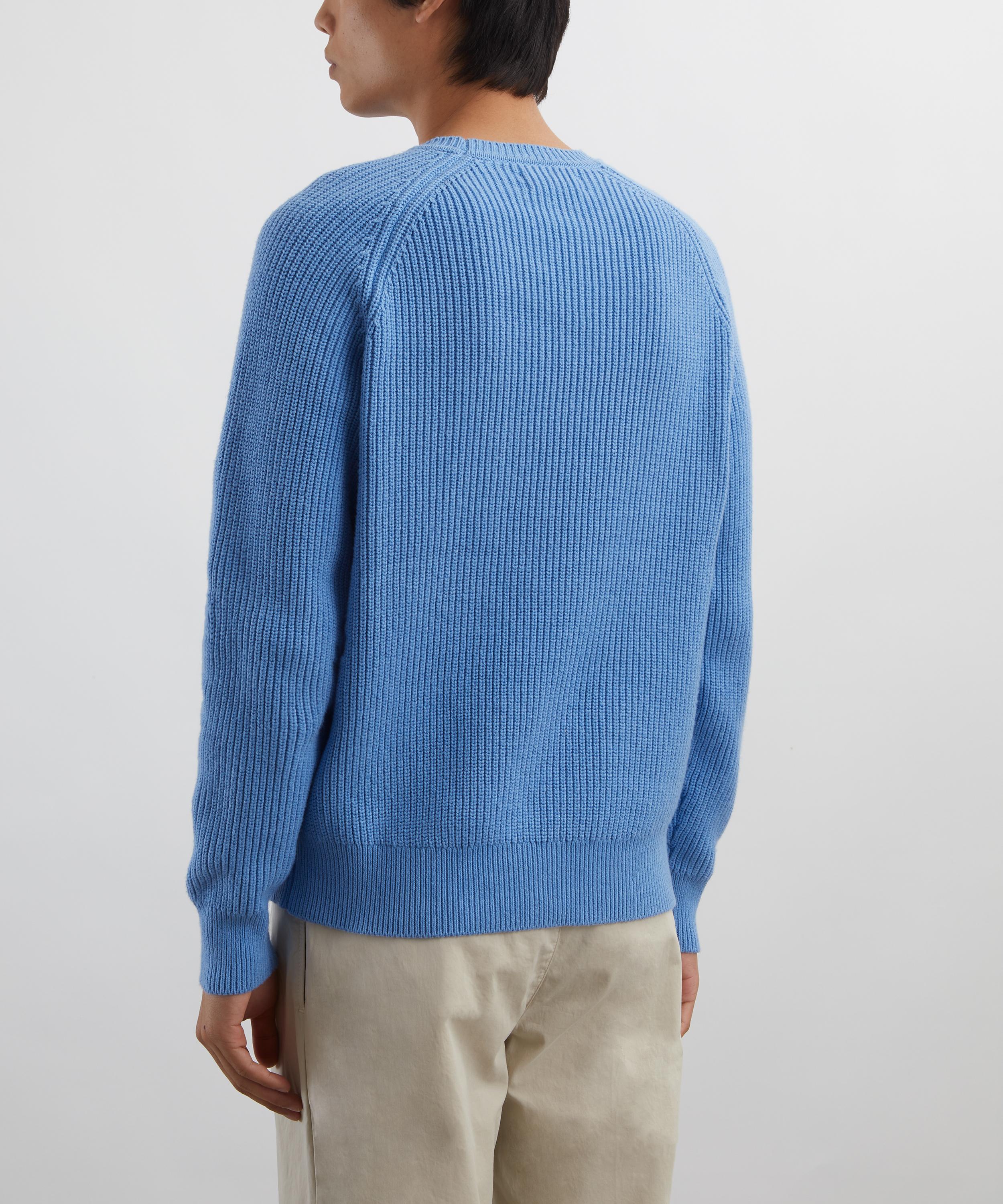 Adsum - Blue Pocket Crew-Neck Jumper image number 3
