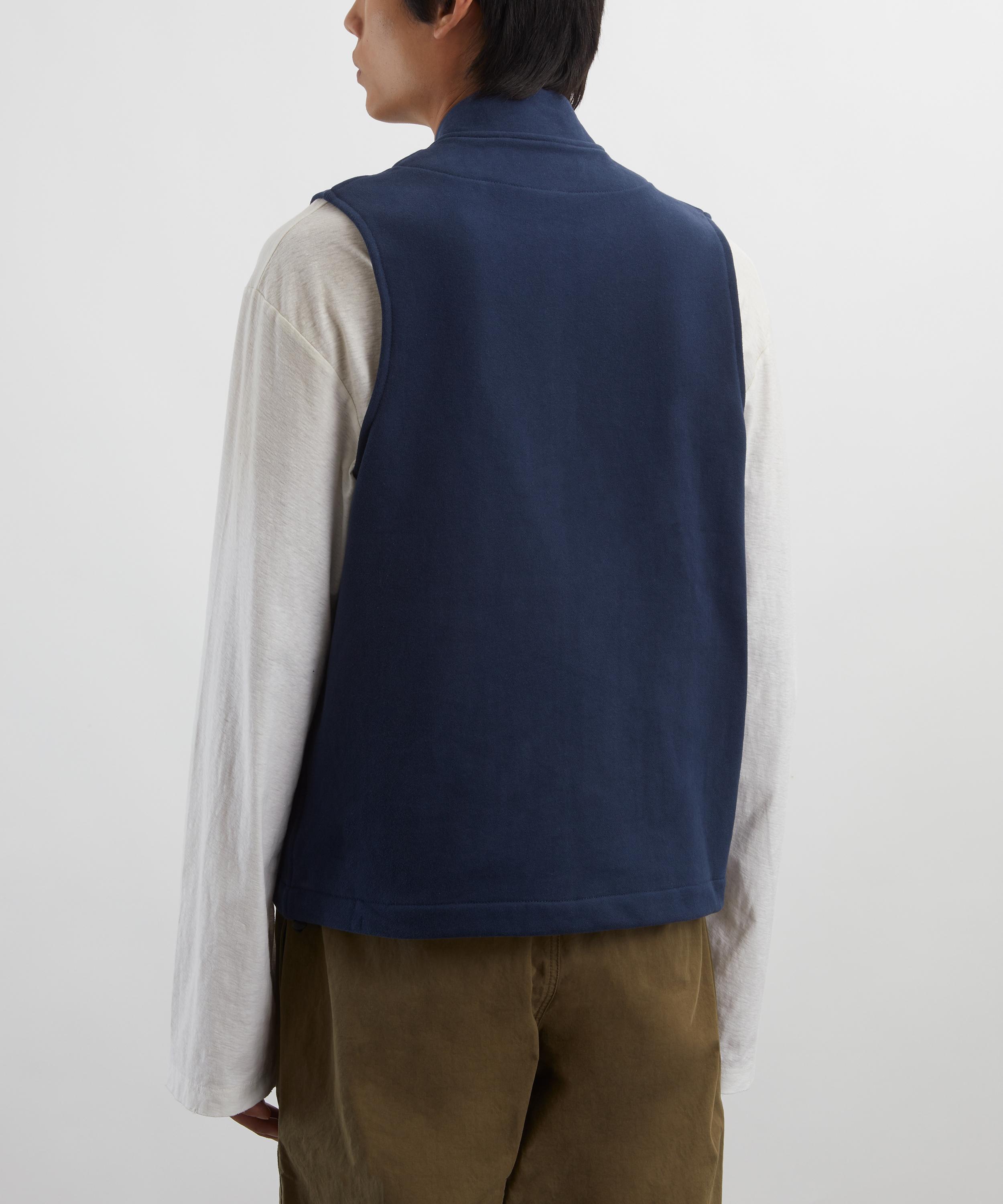 Adsum - Navy Cotton Fleece Vest image number 3