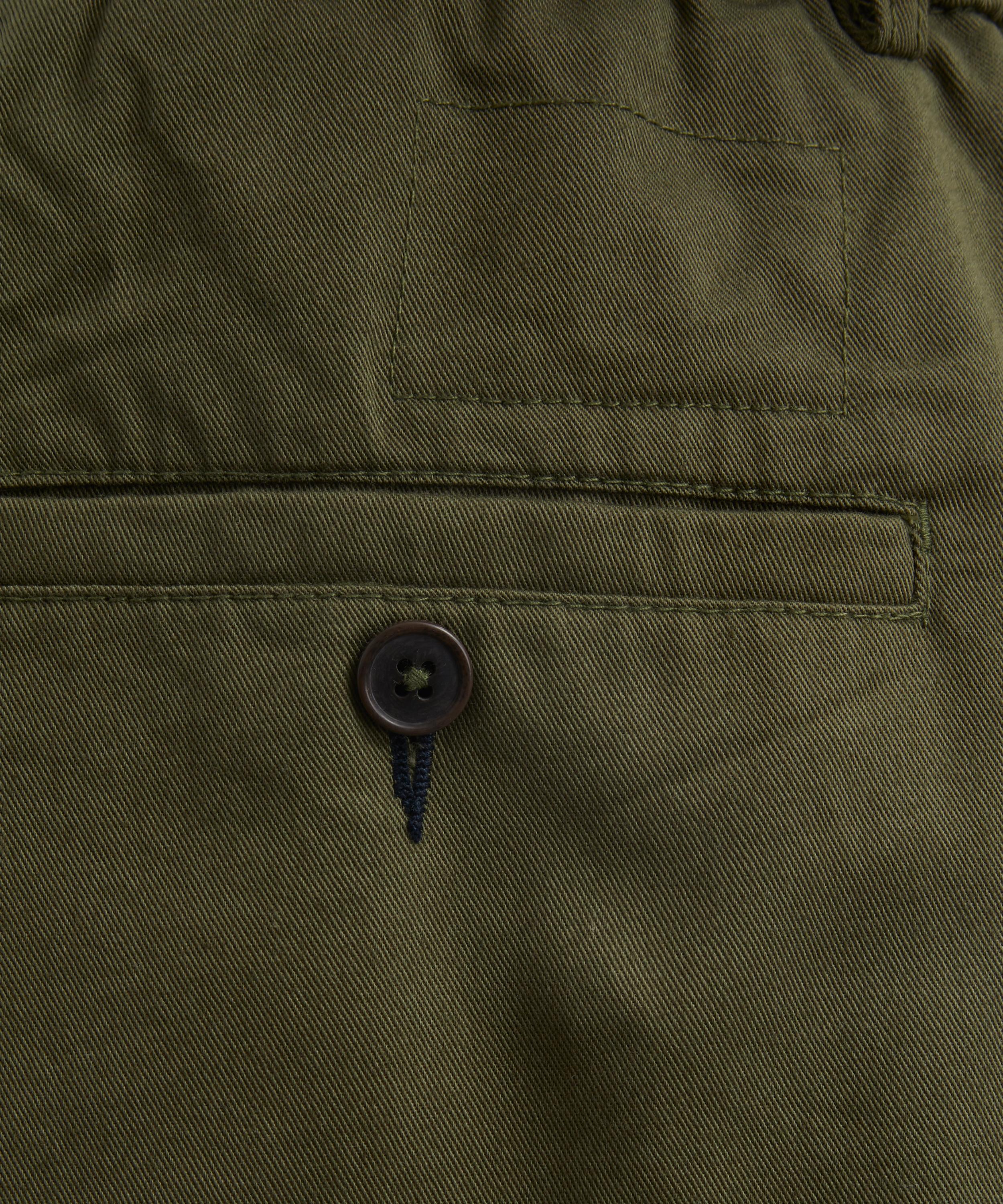 Universal Works - Olive Pleated Track Trousers image number 4