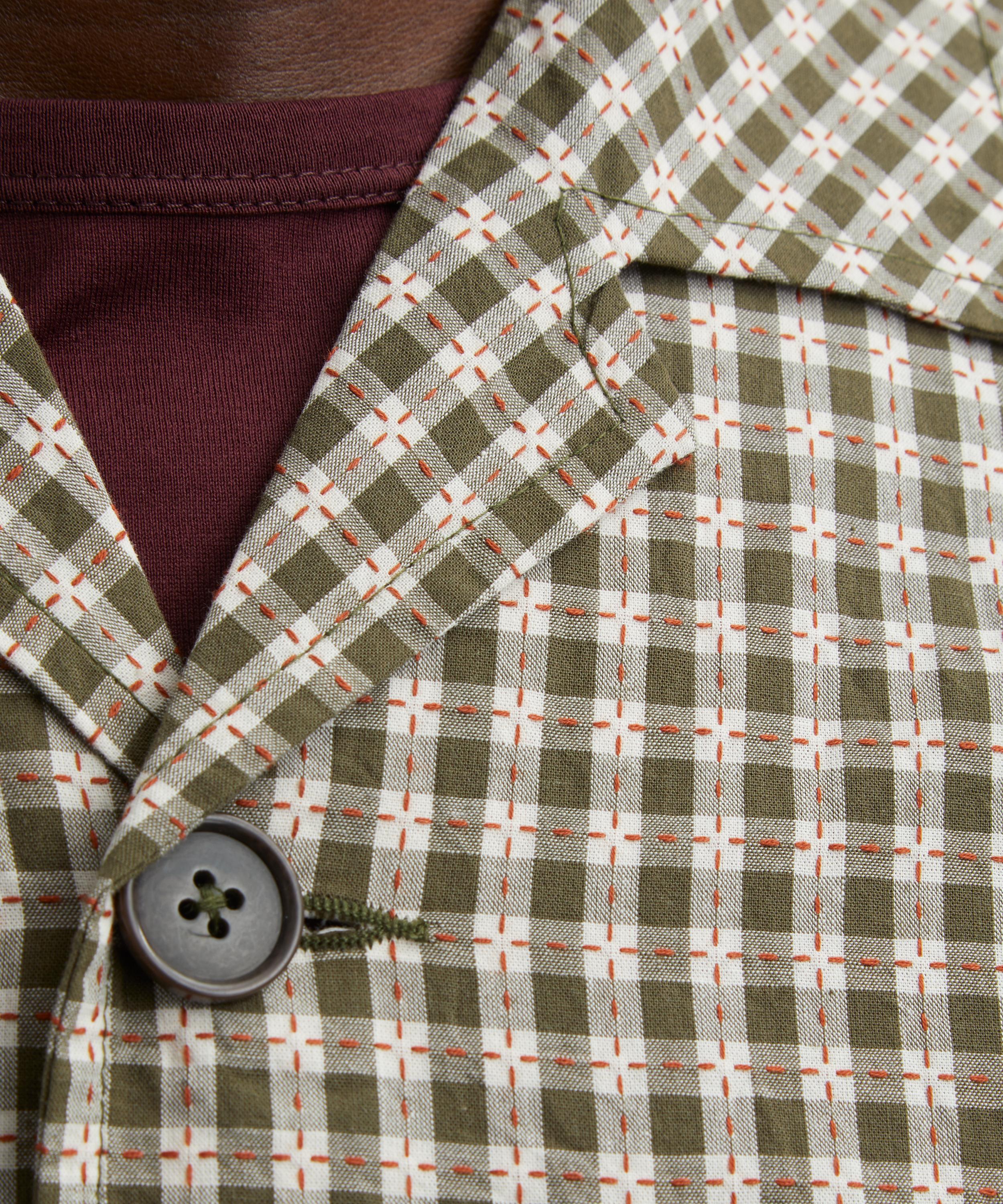 Universal Works - Olive Dobby Check Cancun Jacket image number 4