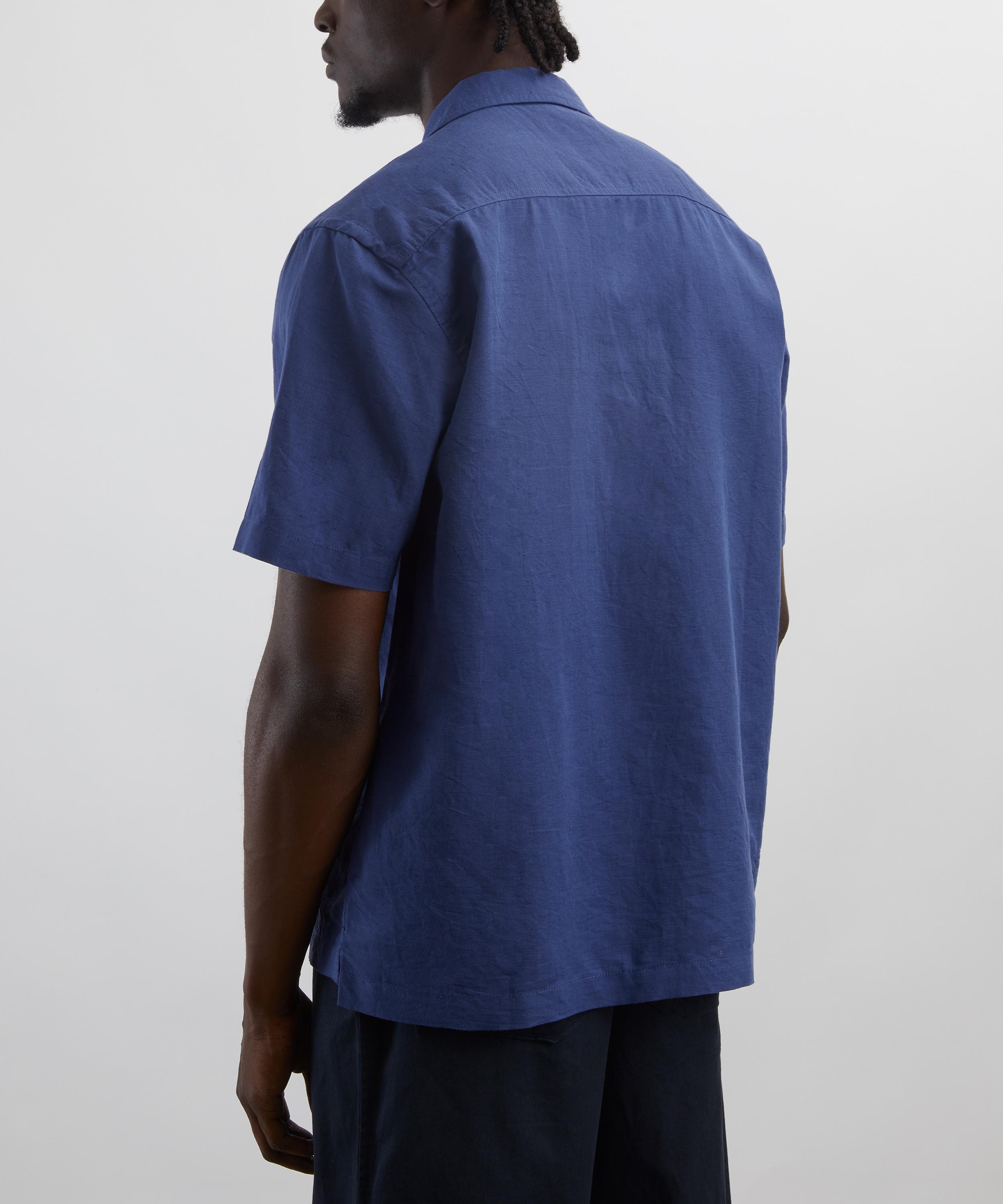 Universal Works - Blue Linen Camp Shirt image number 3