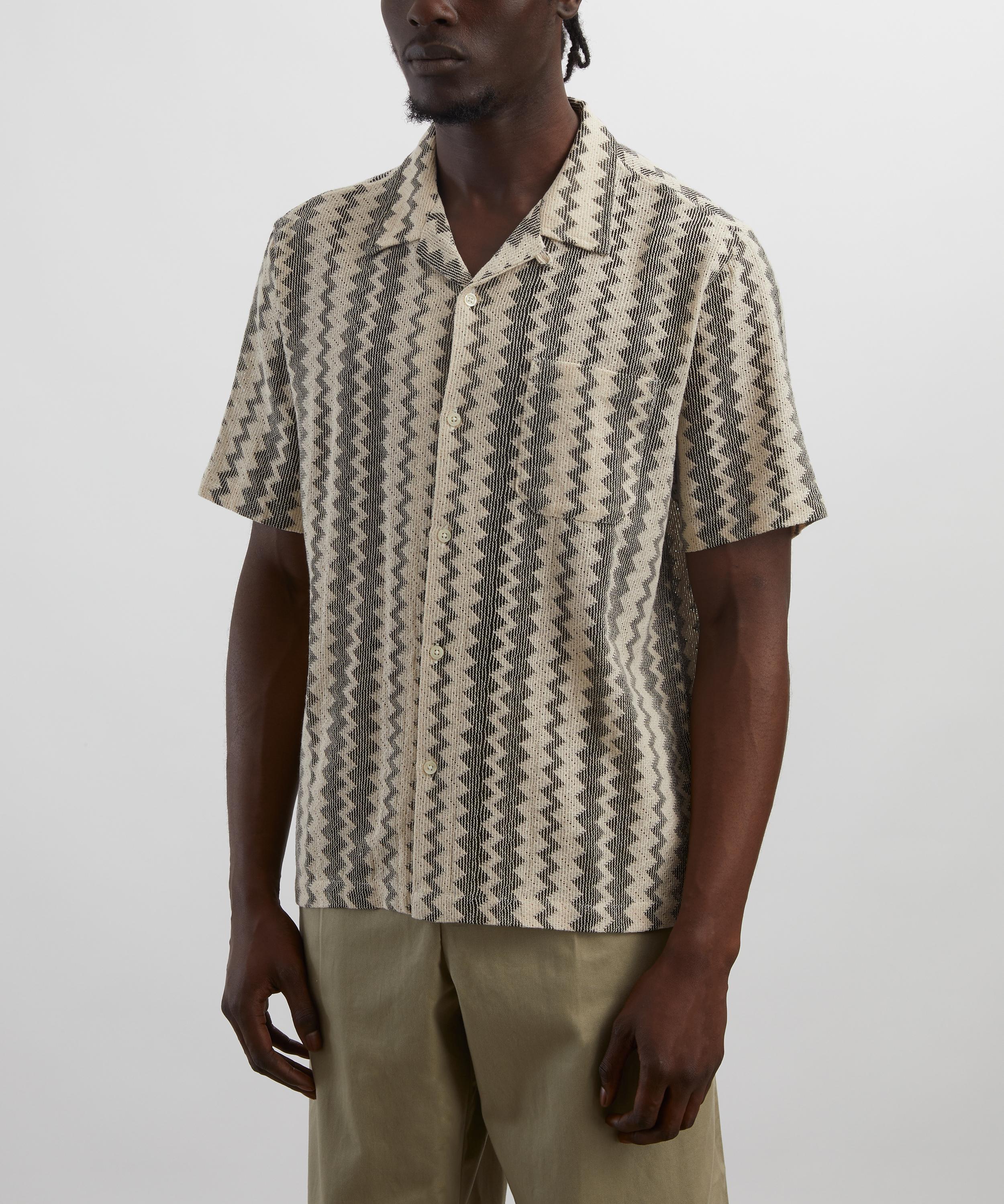 Universal Works - Charcoal Cotton Lattice Road Shirt image number 2
