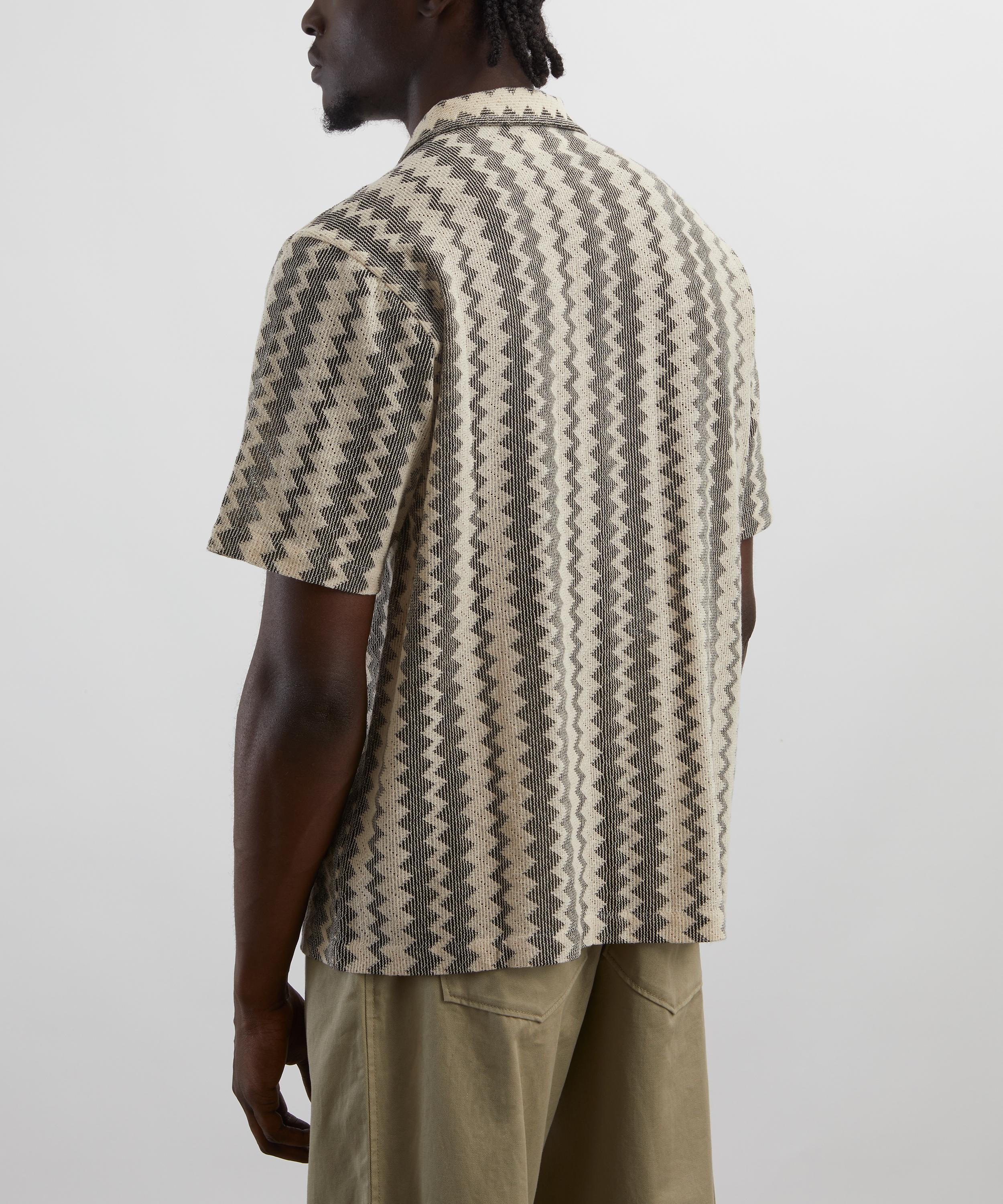 Universal Works - Charcoal Cotton Lattice Road Shirt image number 3