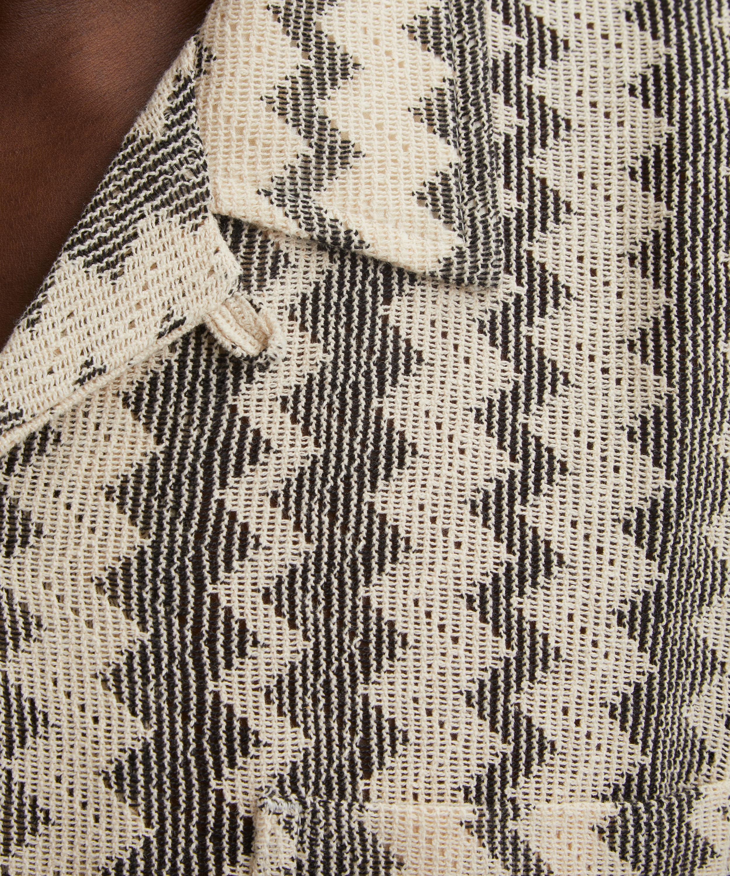 Universal Works - Charcoal Cotton Lattice Road Shirt image number 4