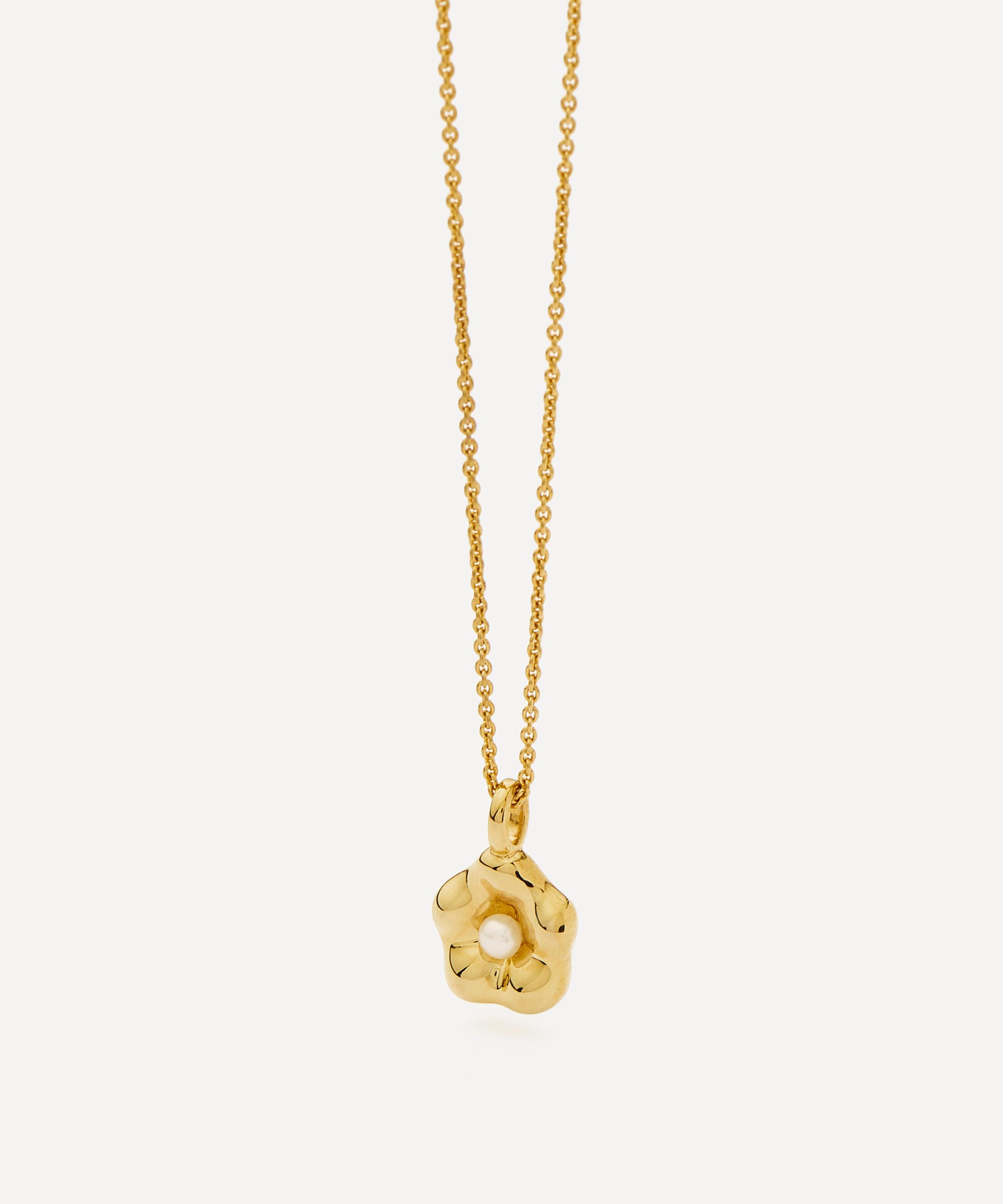 Missoma - X Eny Lee Parker 18ct Gold-Plated Puffy Daisy Pendant Necklace image number 2