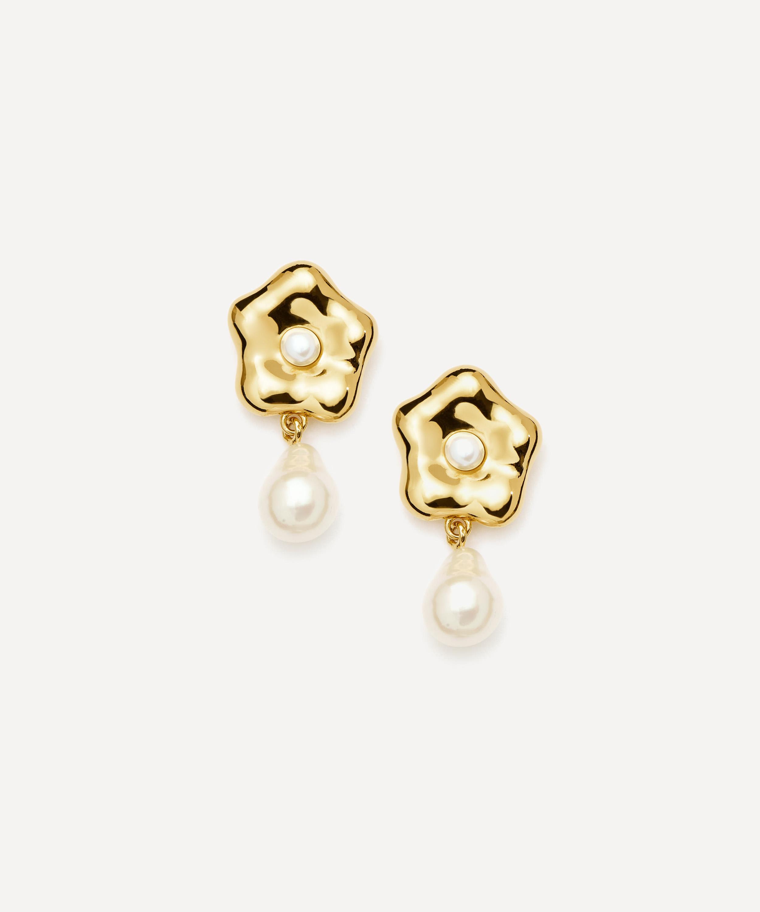 Missoma - X Eny Lee Parker 18ct Gold-Plated Puffy Daisy Drop Earrings image number 0