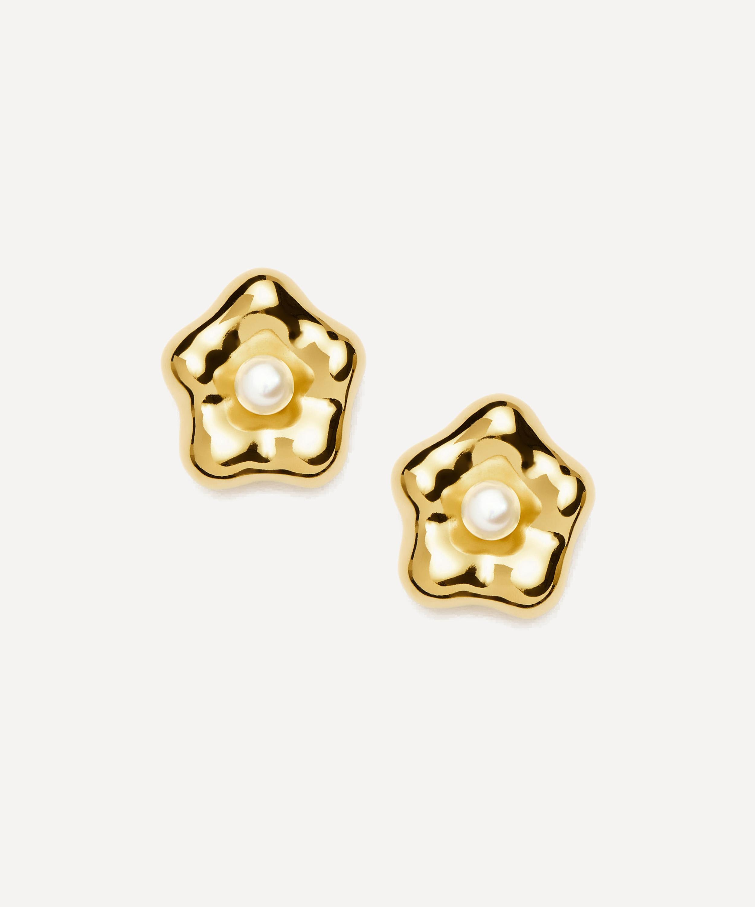 Missoma - X Eny Lee Parker 18ct Gold-Plated Puffy Daisy Oversized Stud Earrings image number 0