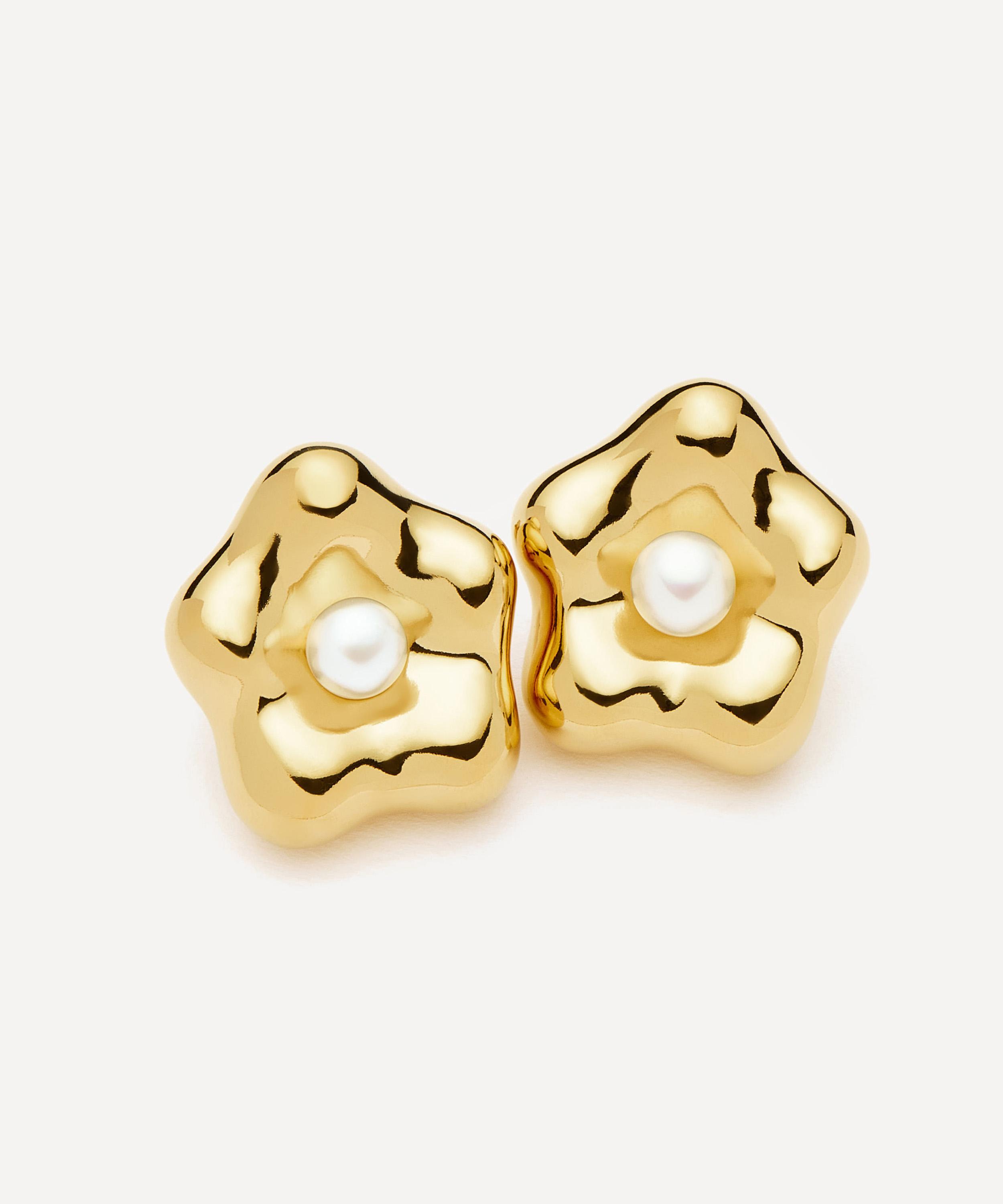 Missoma - X Eny Lee Parker 18ct Gold-Plated Puffy Daisy Oversized Stud Earrings image number 1
