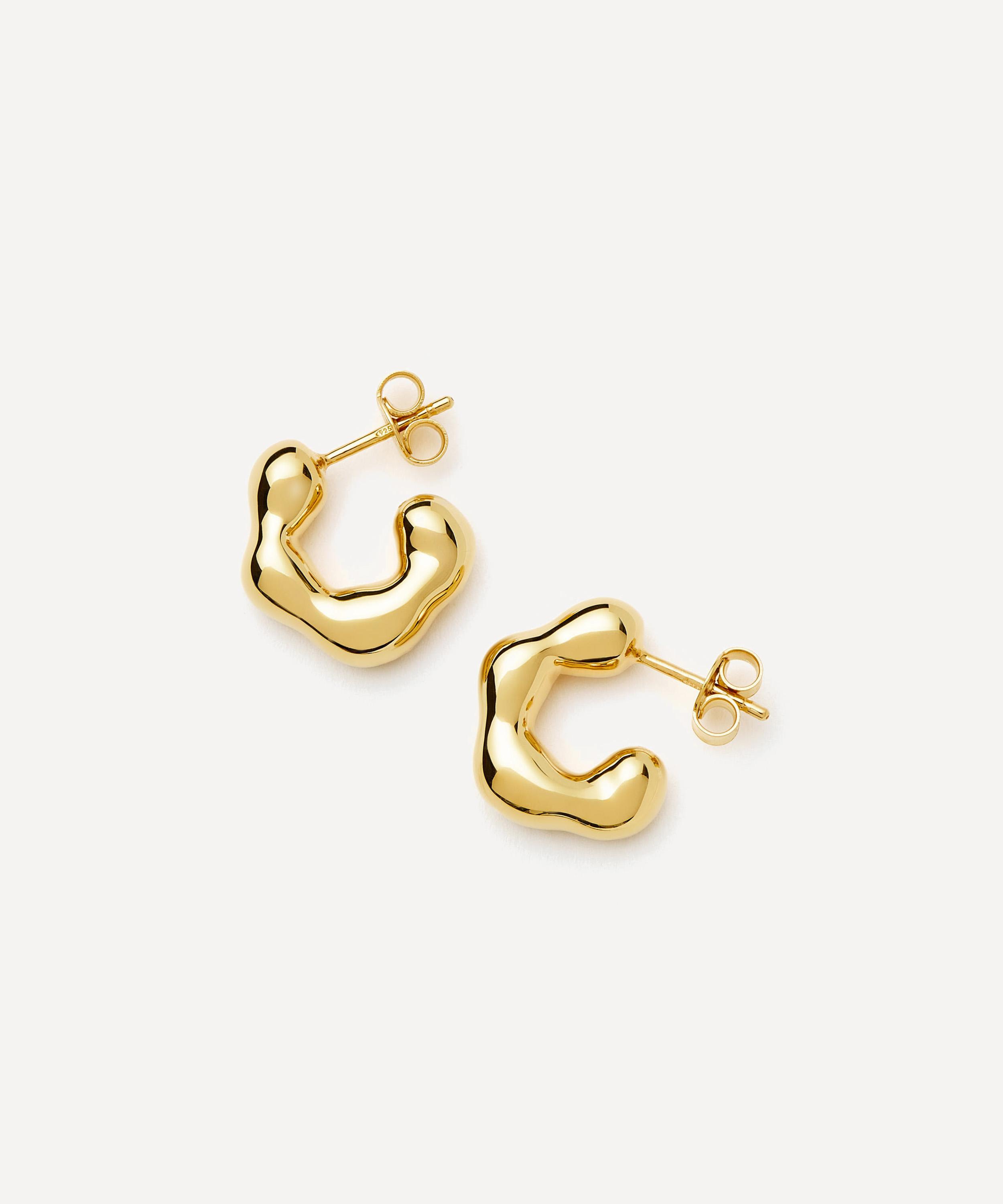 Missoma - X Eny Lee Parker 18ct Gold-Plated Puffy Small Hoop Earrings image number 1