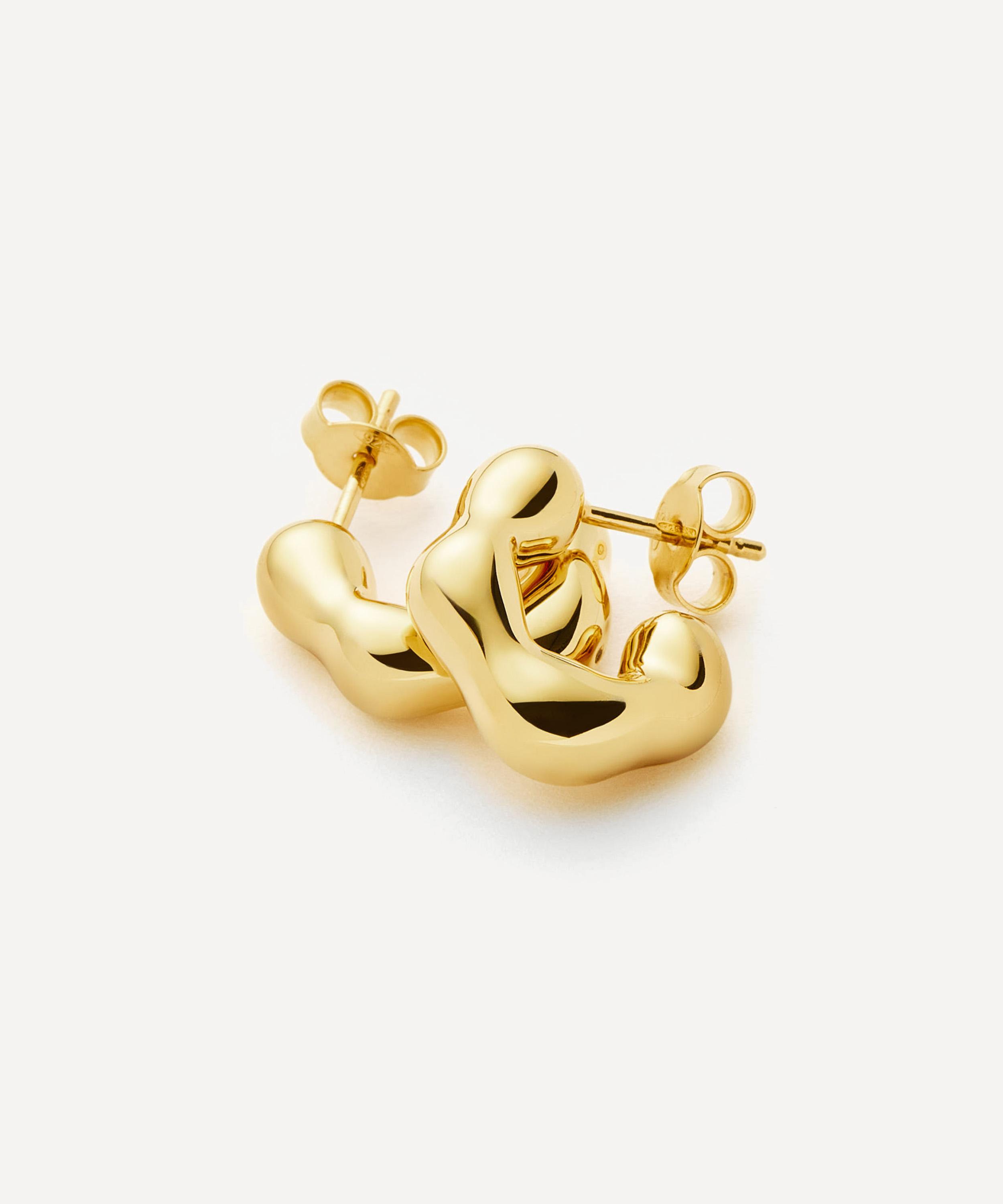 Missoma - X Eny Lee Parker 18ct Gold-Plated Puffy Small Hoop Earrings image number 2
