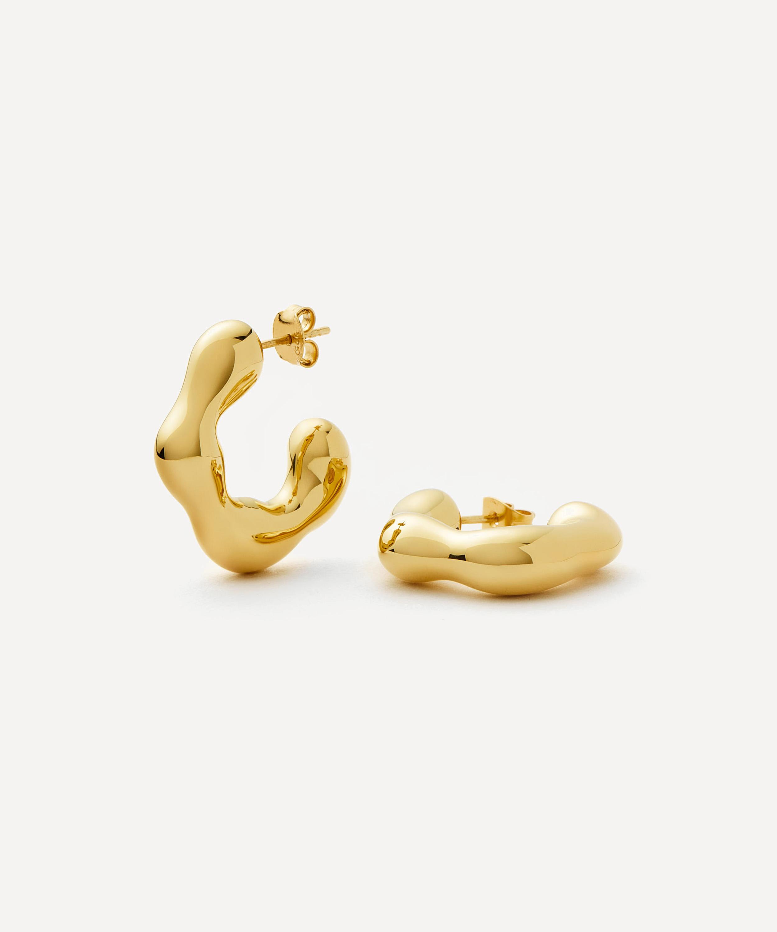 Missoma - X Eny Lee Parker 18ct Gold-Plated Puffy Medium Hoop Earrings image number 0