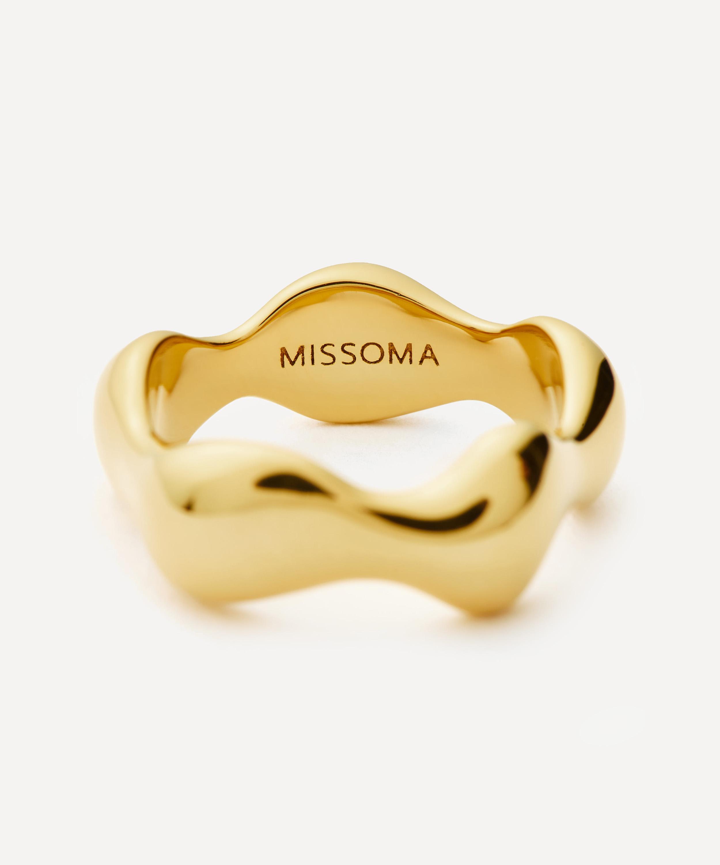 Missoma - X Eny Lee Parker 18ct Gold-Plated Puffy Stacking Ring image number 2