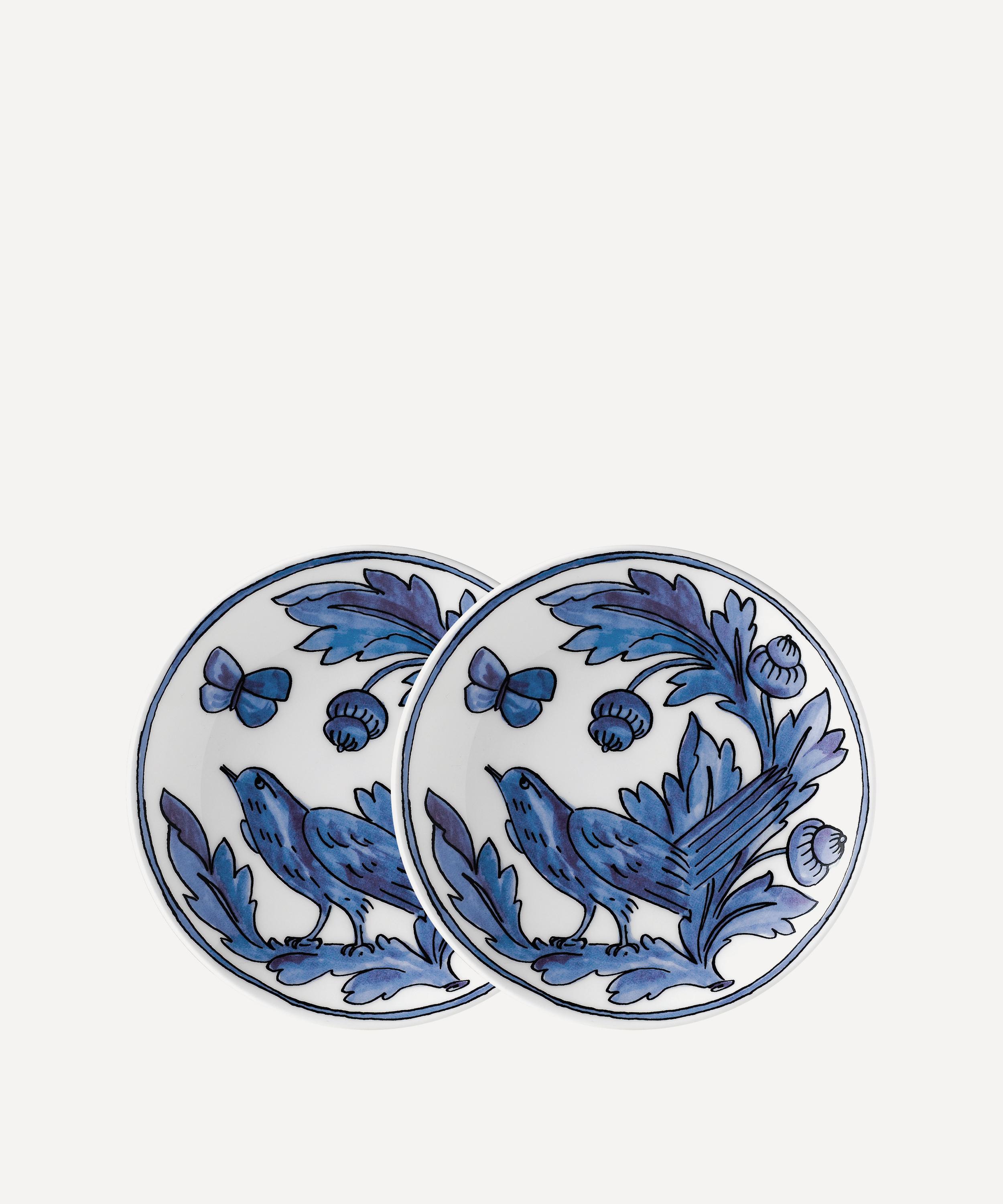 Twig New York - Heritage Blue Bird Appetizer Plate Set of Two image number 0