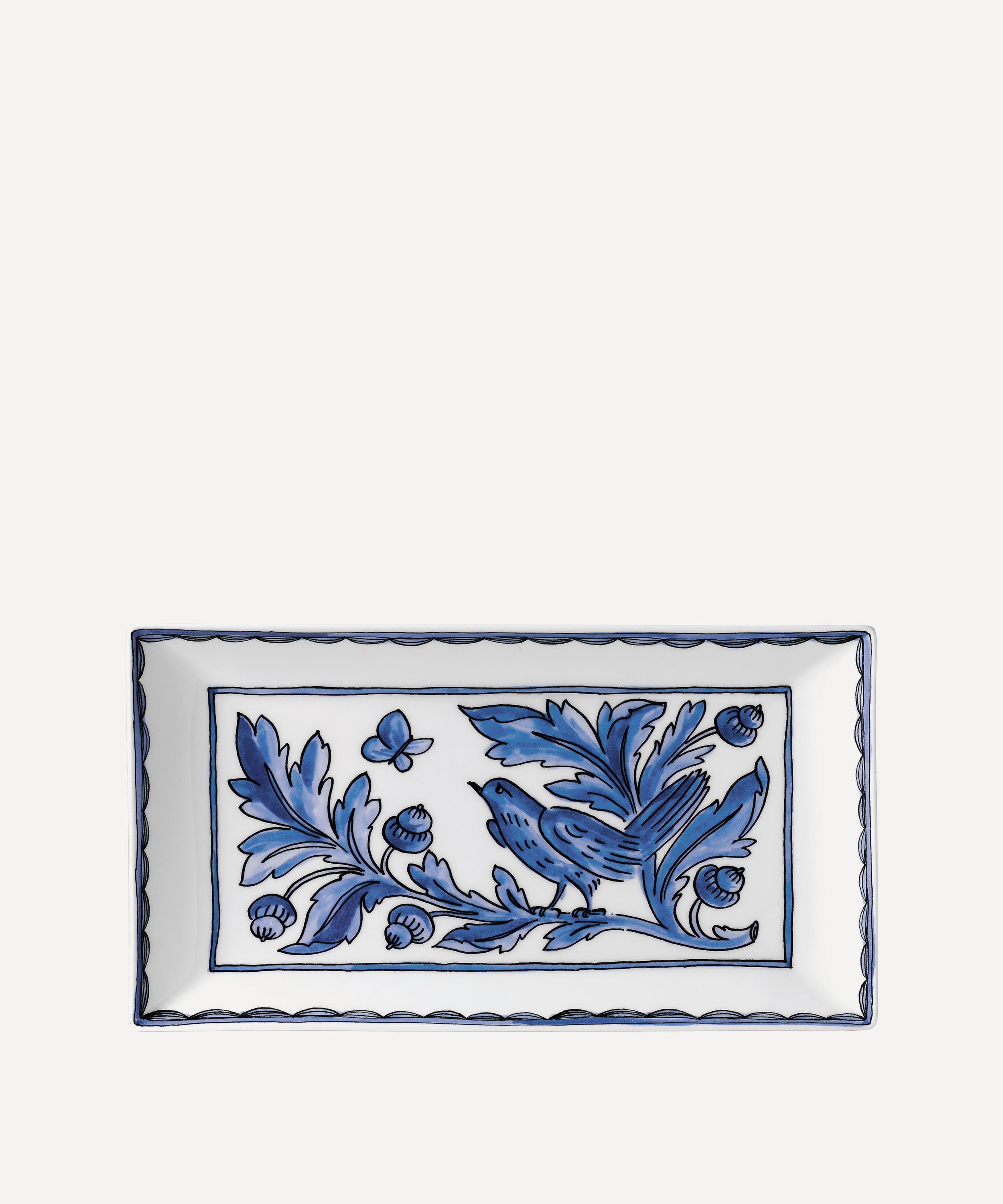 Twig New York - Heritage Blue Bird Rectangular Platter image number 0