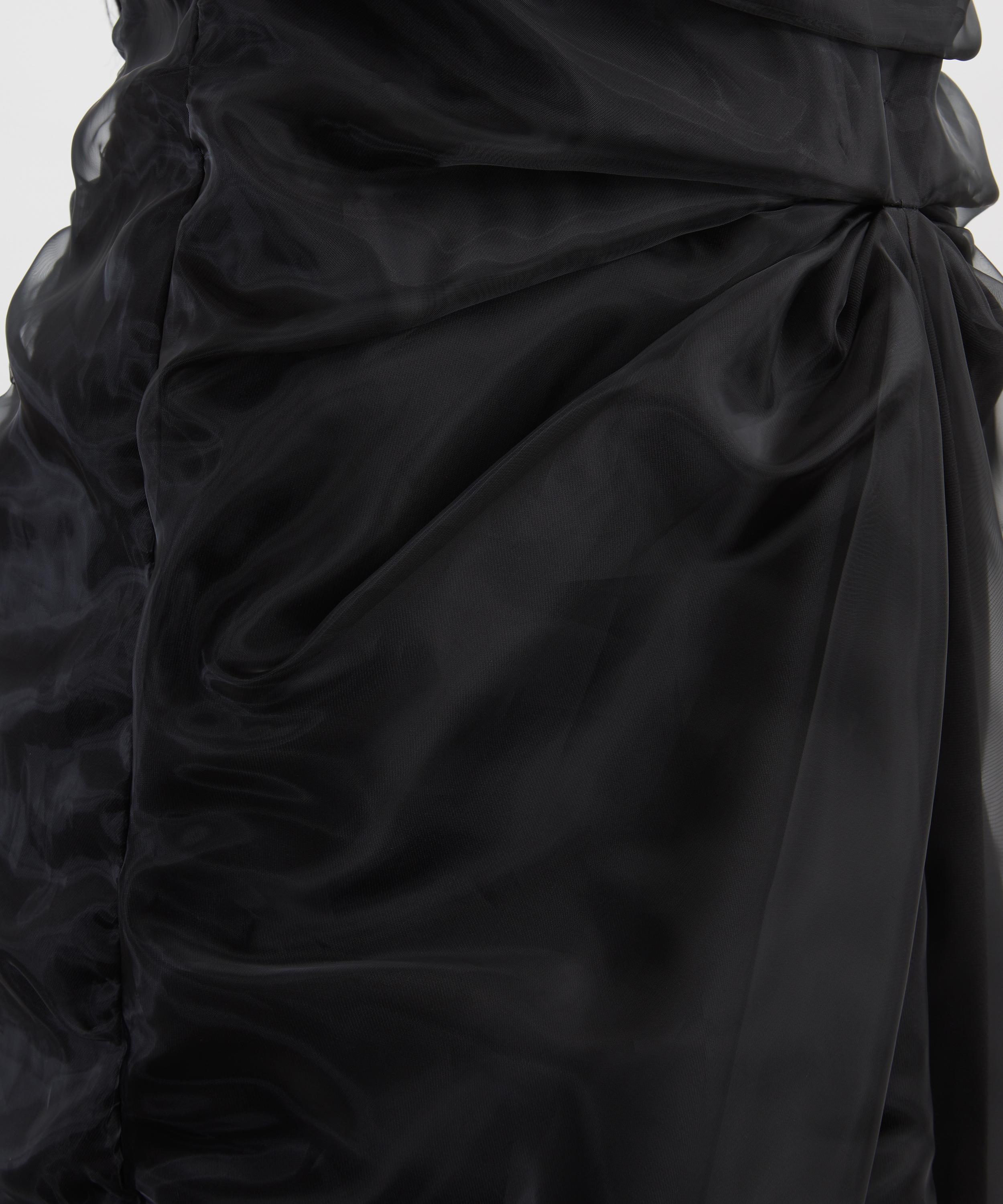 Maison Margiela - Gathered Organza Midi Dress image number 4