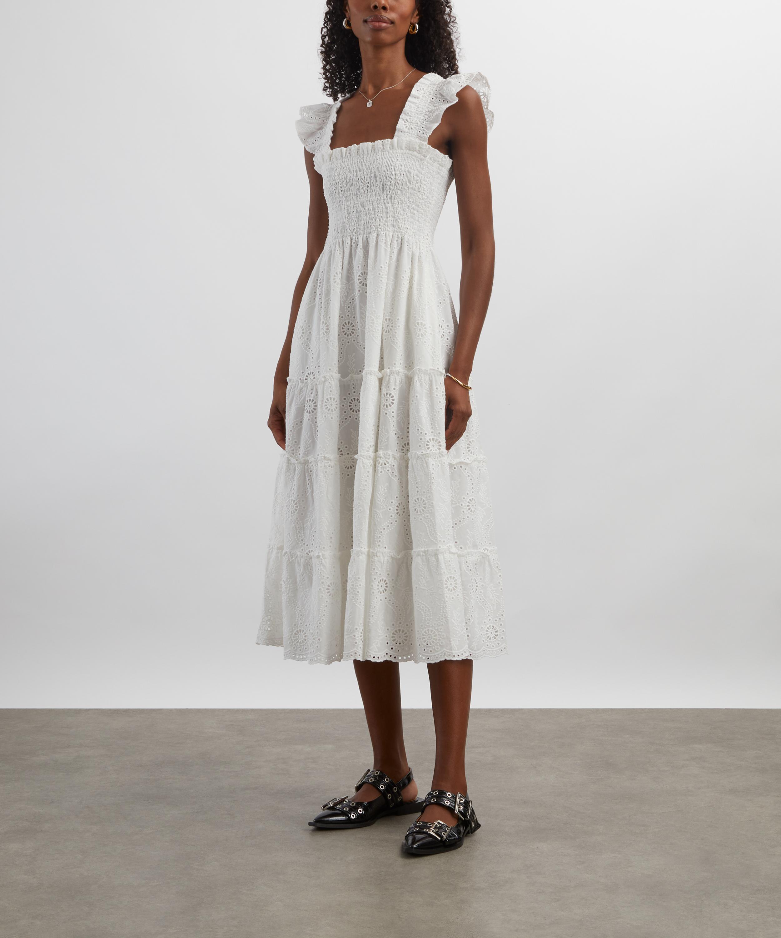 Hill House - White Trellis Broderie Ellie Nap Dress image number 2
