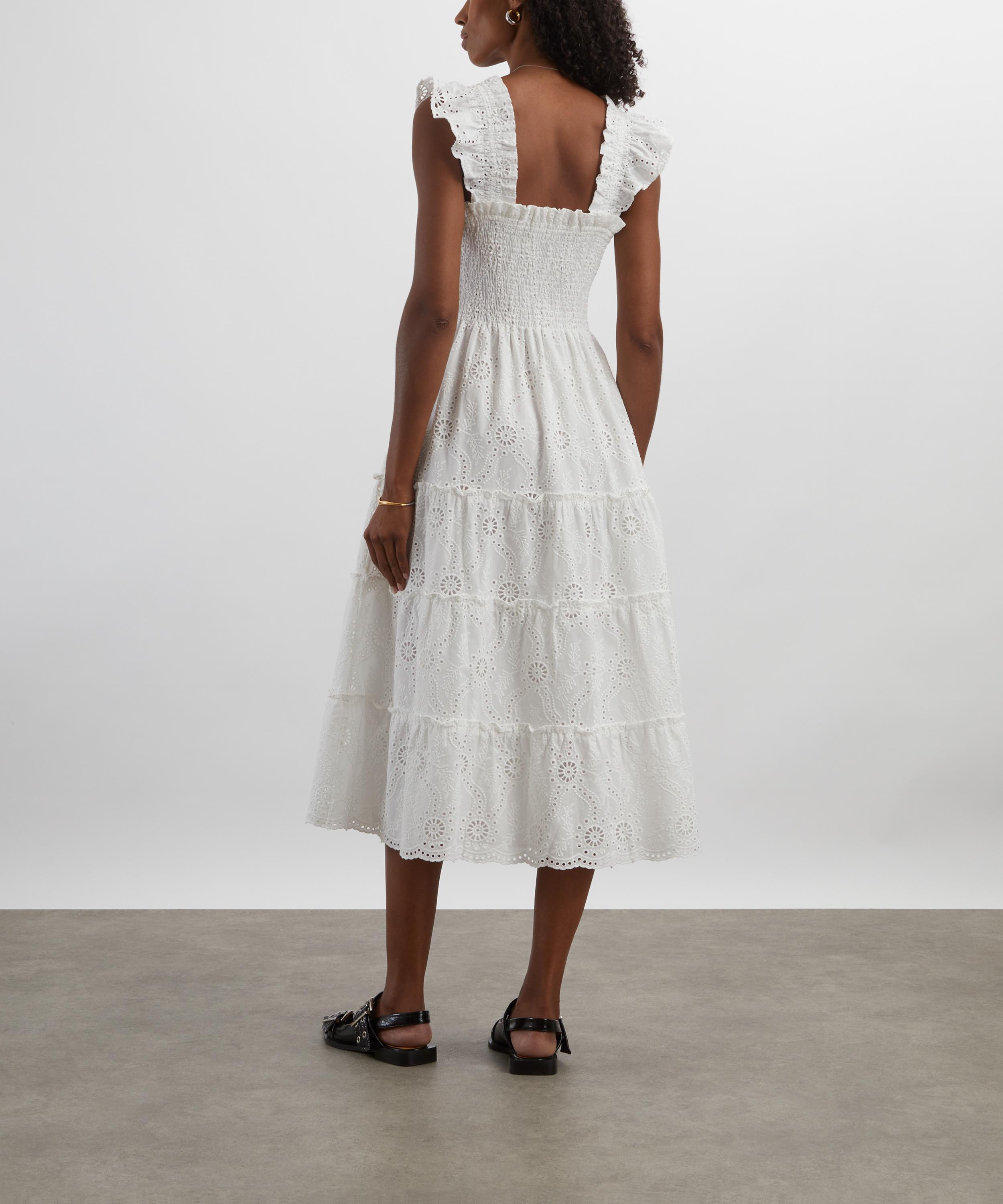 Hill House - White Trellis Broderie Ellie Nap Dress image number 3