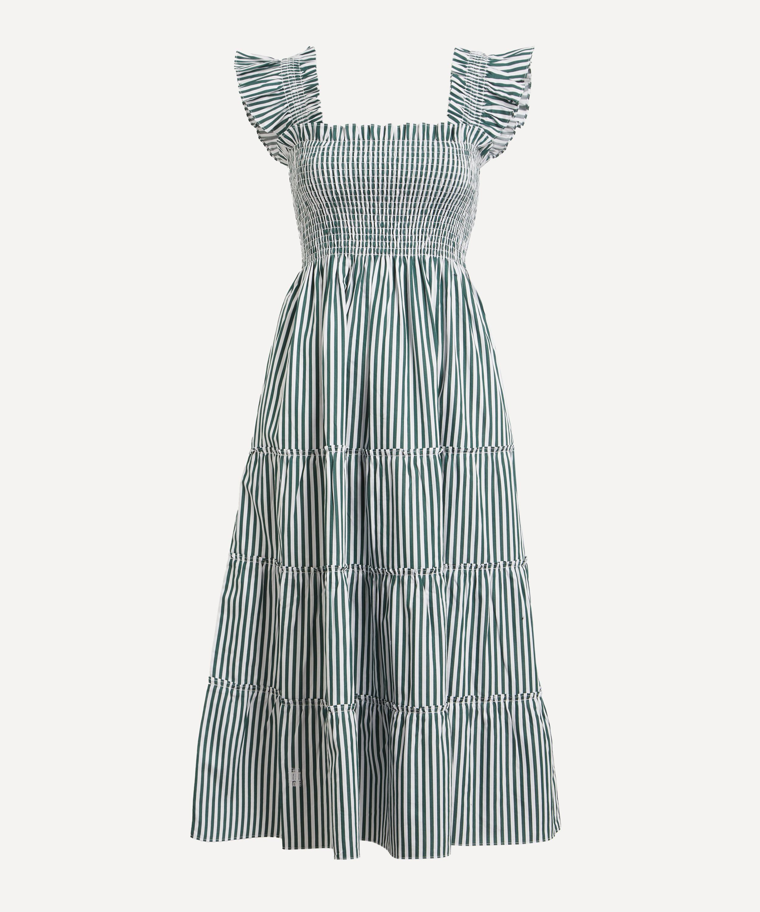 Hill House - Green Stripes Ellie Nap Dress image number 0
