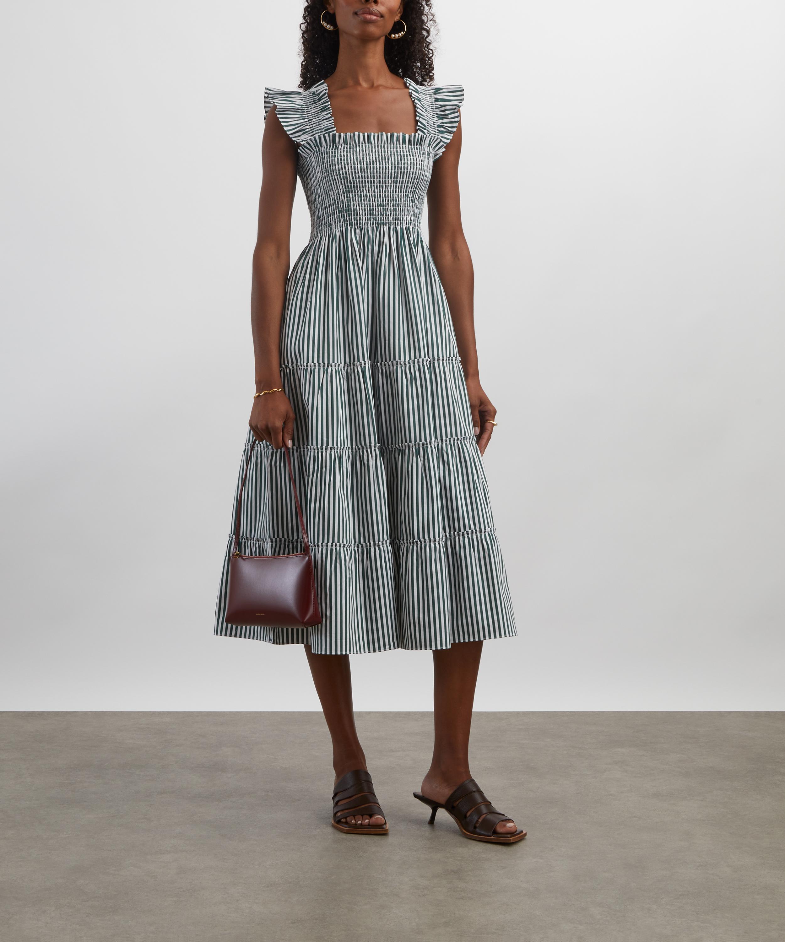 Hill House - Green Stripes Ellie Nap Dress image number 1