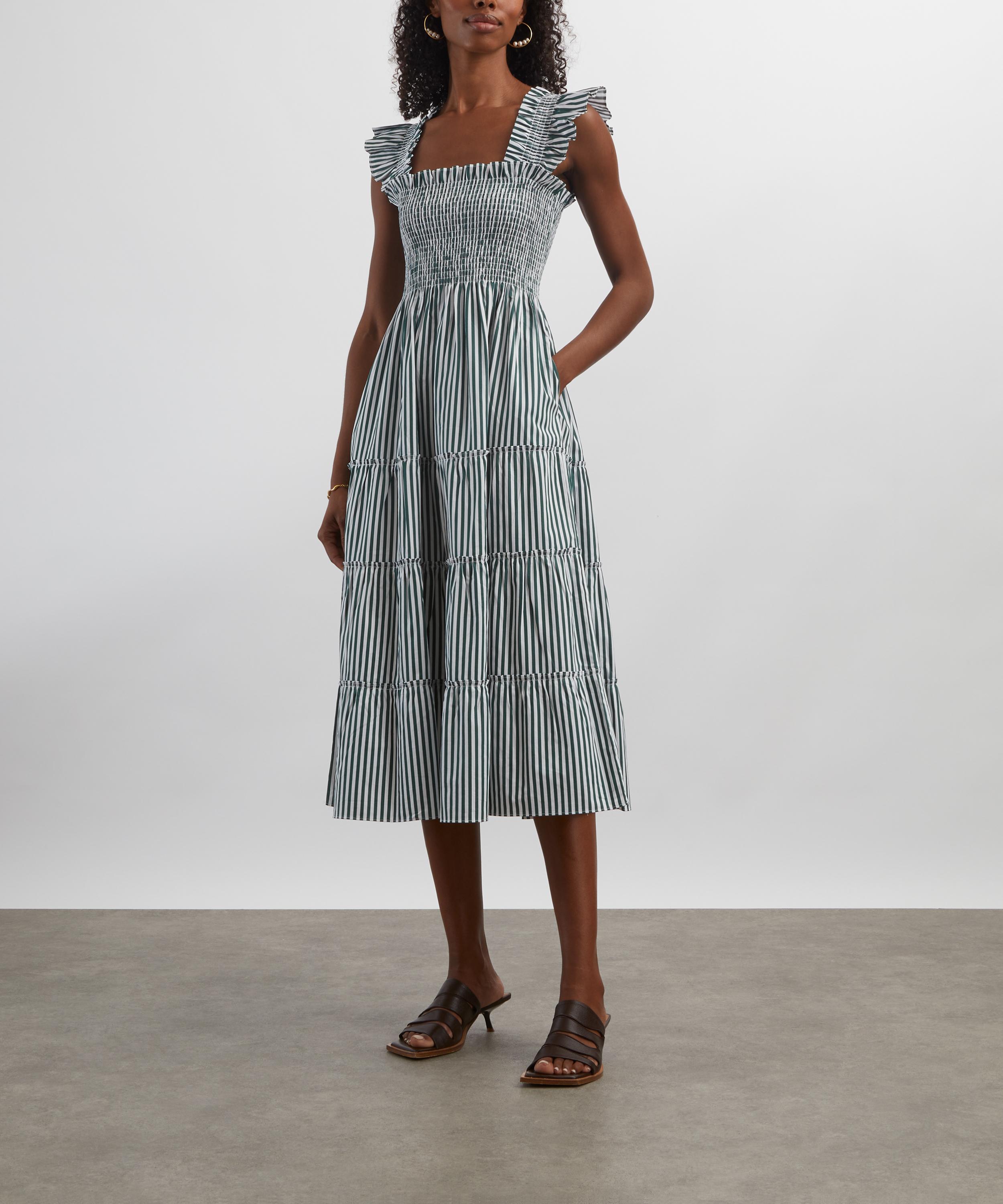 Hill House - Green Stripes Ellie Nap Dress image number 2