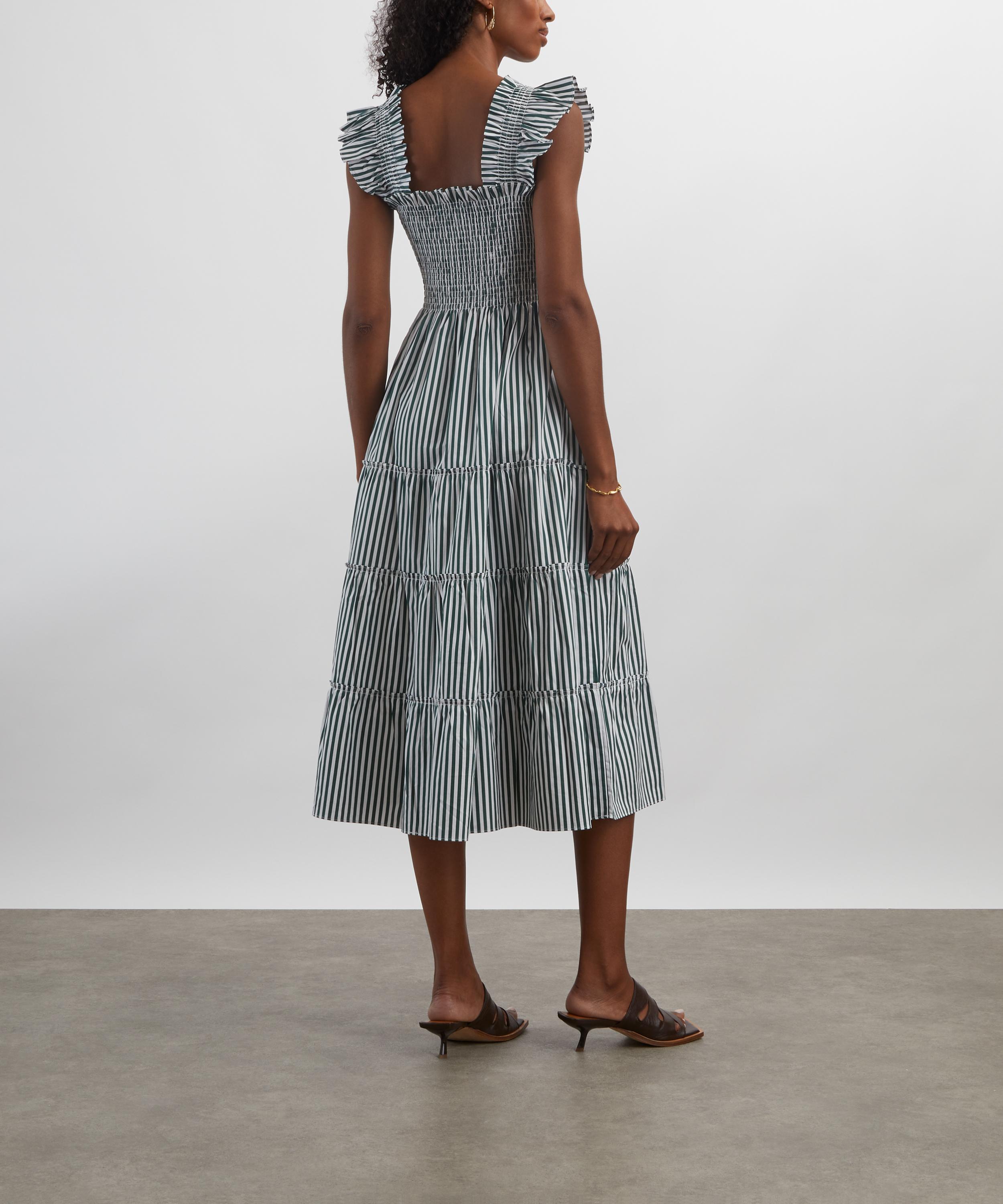 Hill House - Green Stripes Ellie Nap Dress image number 3
