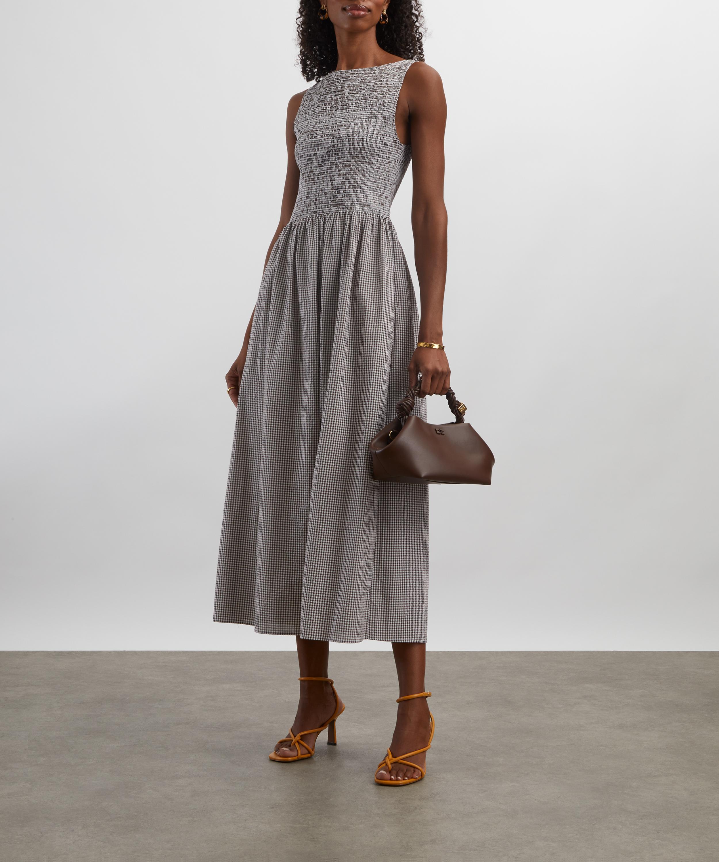 Hill House - Chocolate Gingham Cosima Nap Dress image number 1