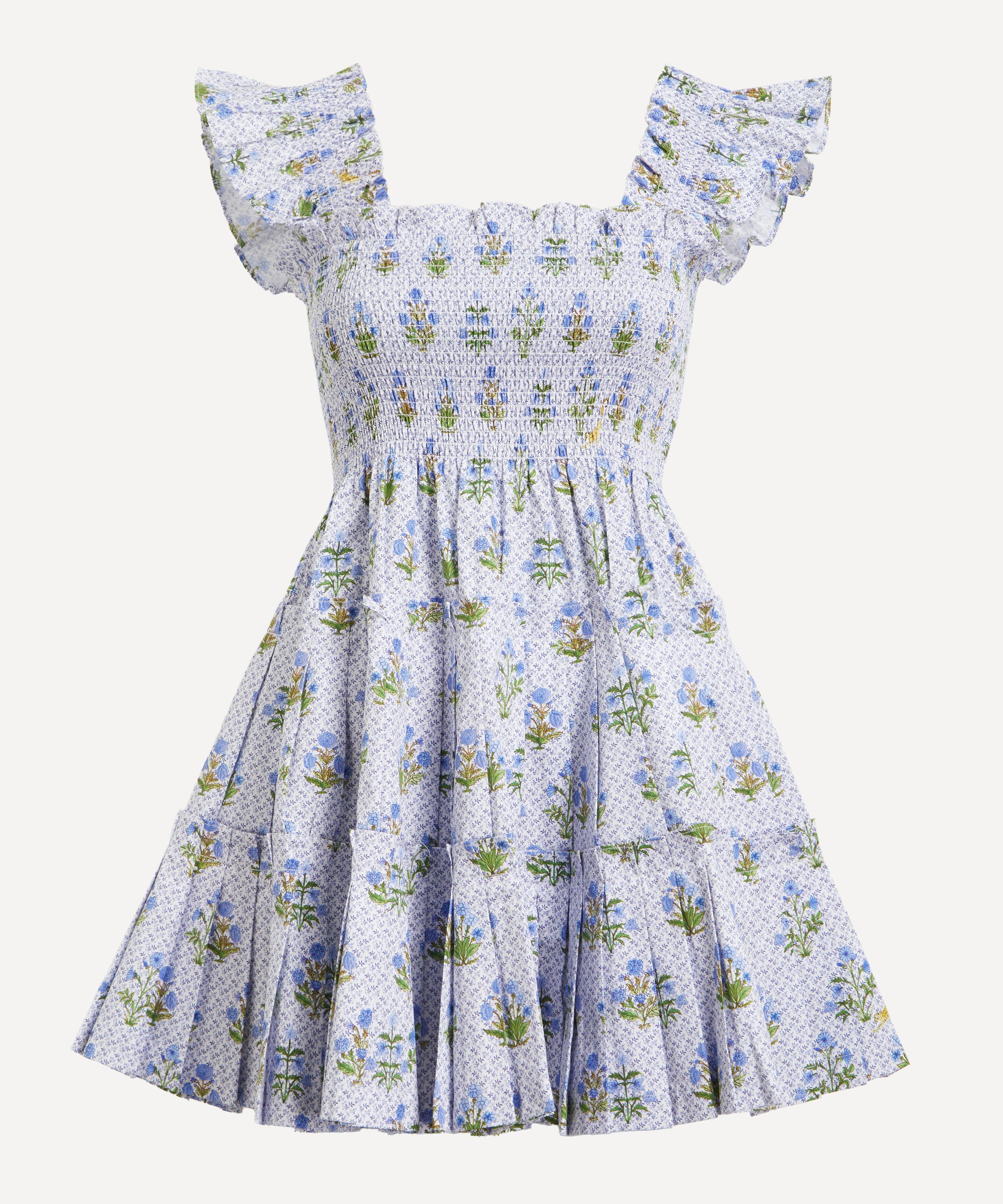 Hill House - Blue Block Print Charlotte Nap Dress image number 0