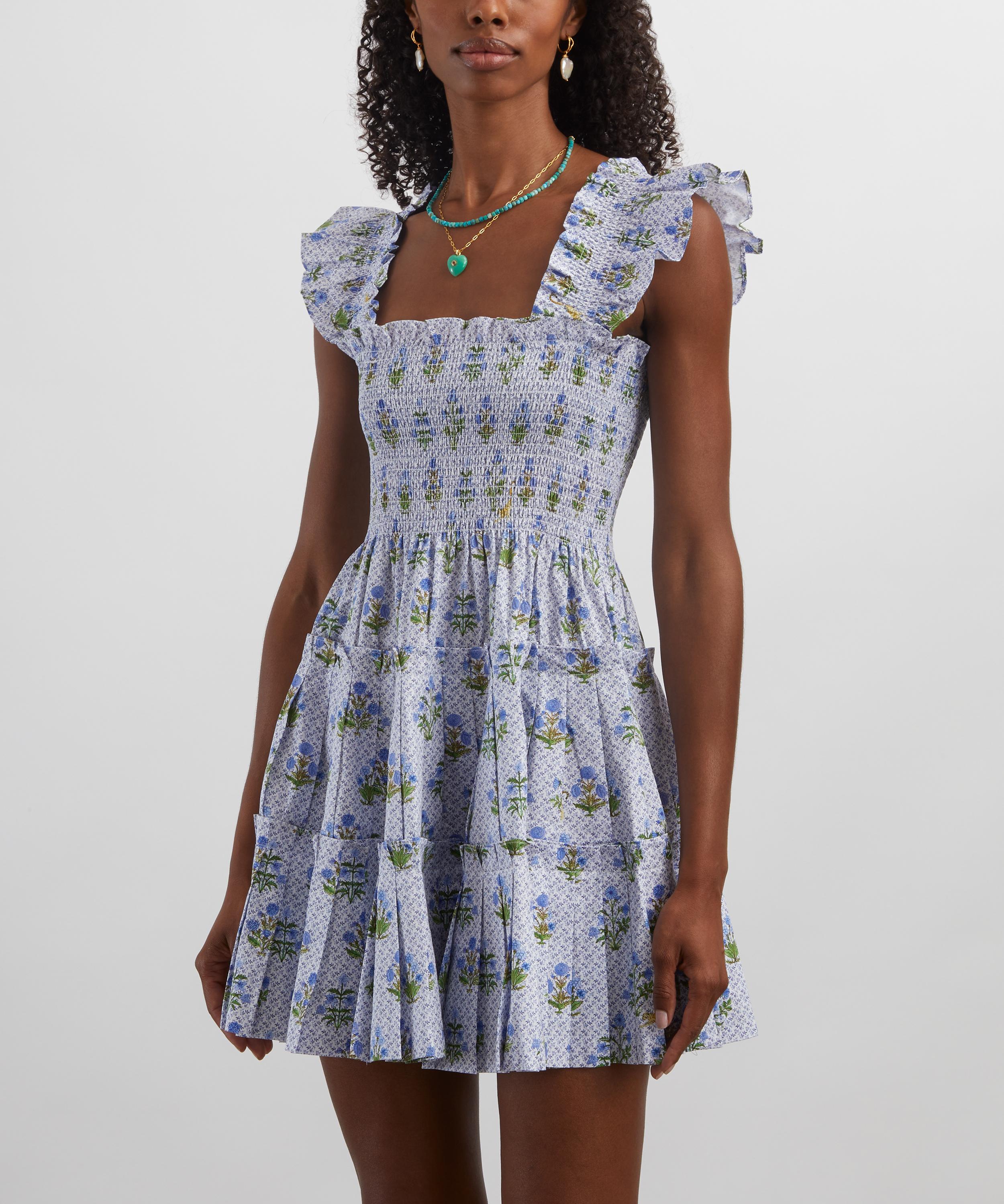 Hill House - Blue Block Print Charlotte Nap Dress image number 2