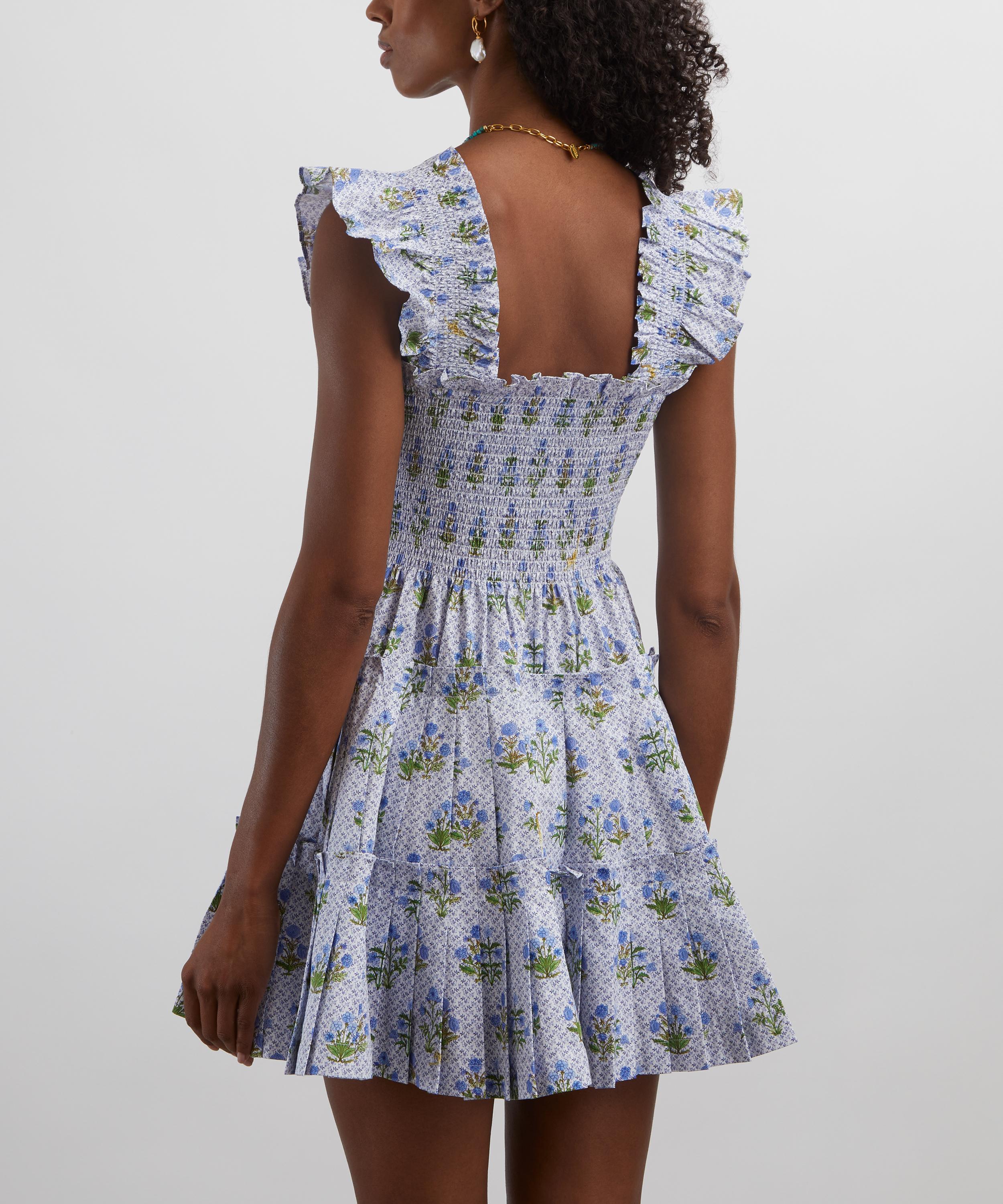Hill House - Blue Block Print Charlotte Nap Dress image number 3