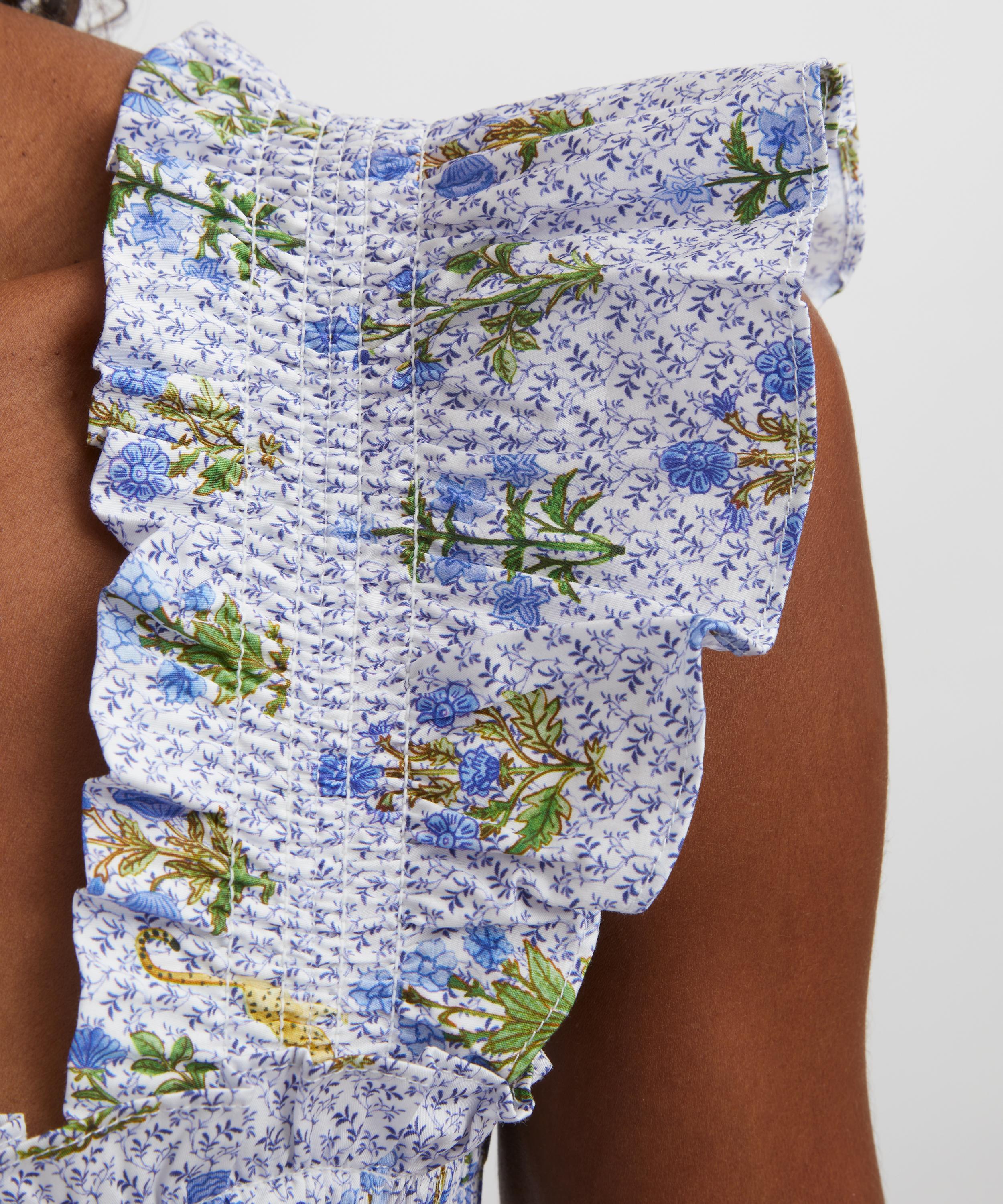 Hill House - Blue Block Print Charlotte Nap Dress image number 4