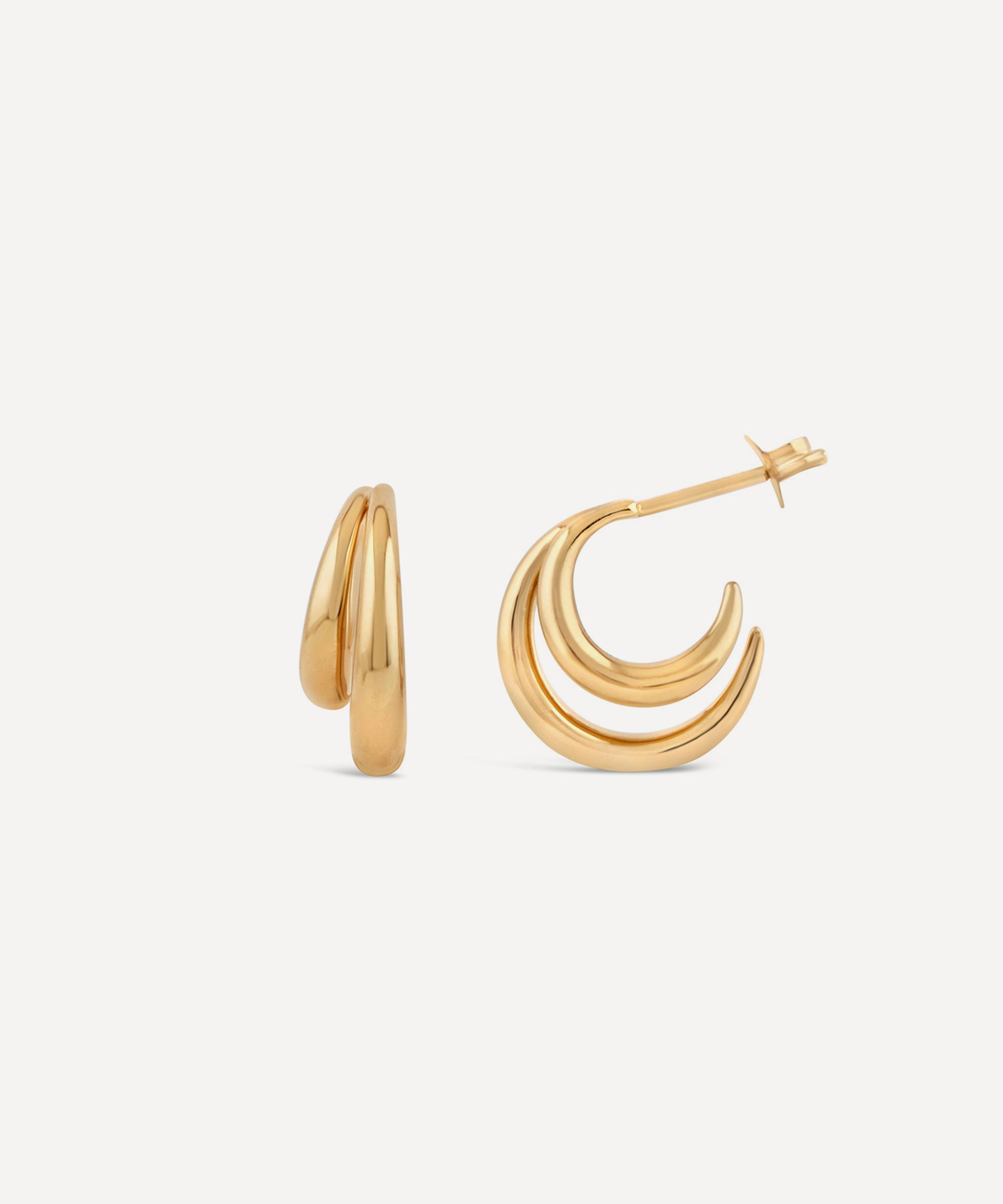 Dinny Hall - 22ct Gold-Plated Vermeil Silver Toro Hoop Earrings image number 2