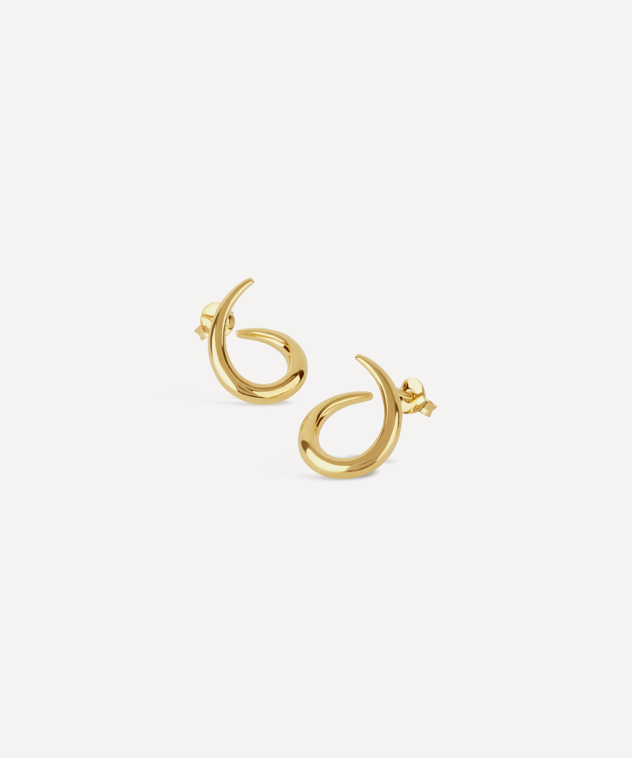 Dinny Hall - 22ct Gold-Plated Vermeil Silver Toro Twist Stud Earrings image number 0