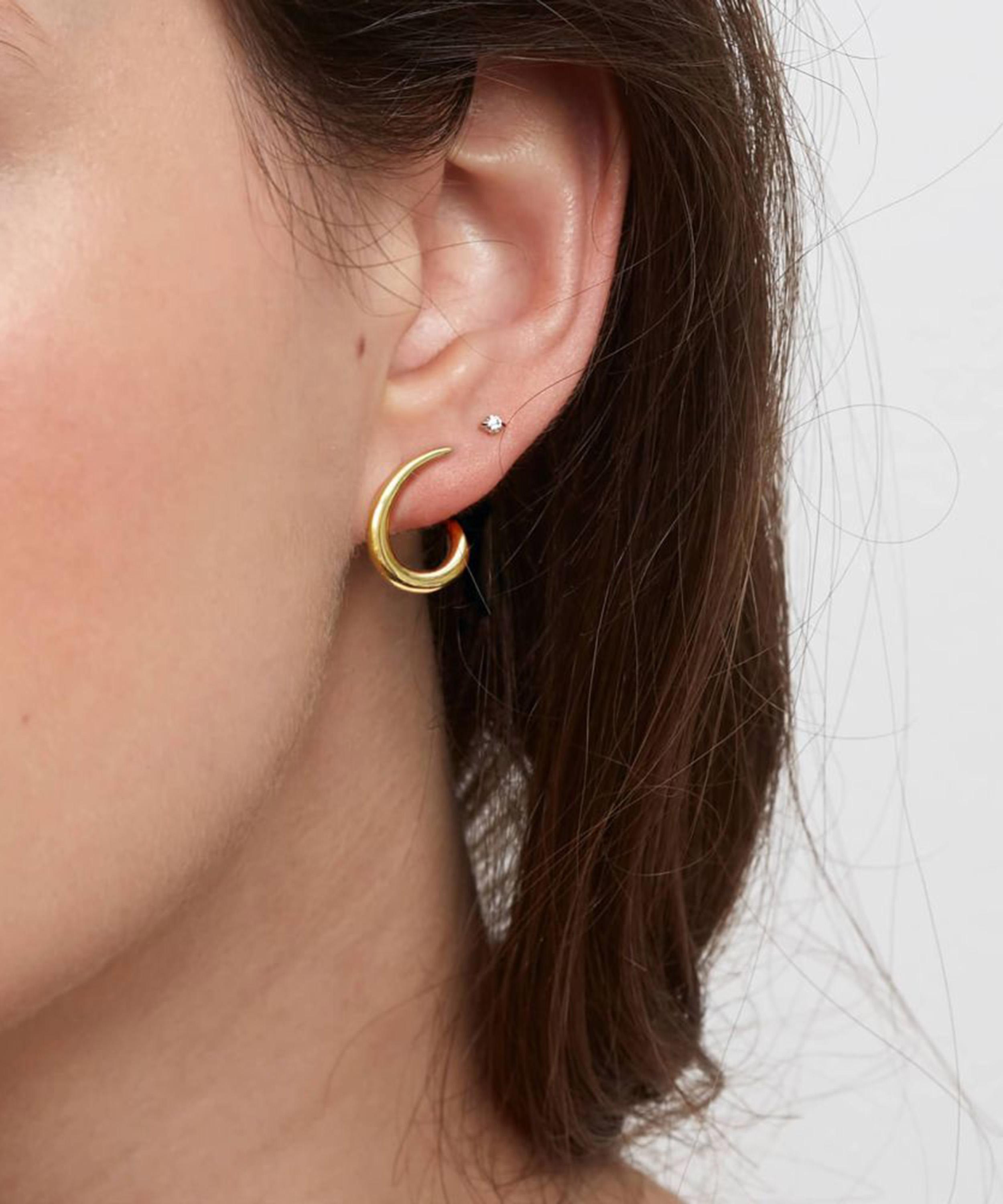 Dinny Hall - 22ct Gold-Plated Vermeil Silver Toro Twist Stud Earrings image number 1