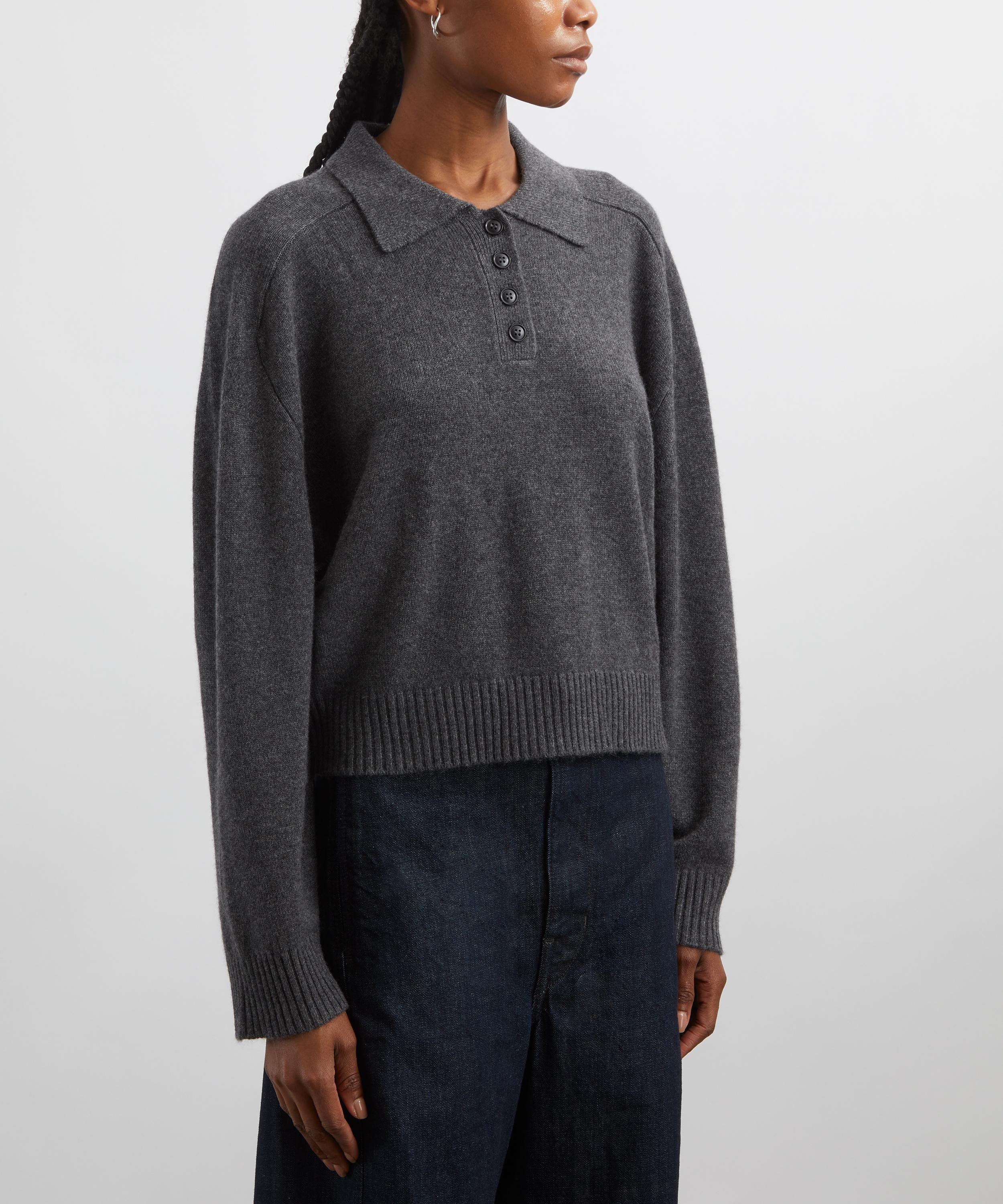 Loulou Studio - Homere Cashmere Polo Jumper image number 2