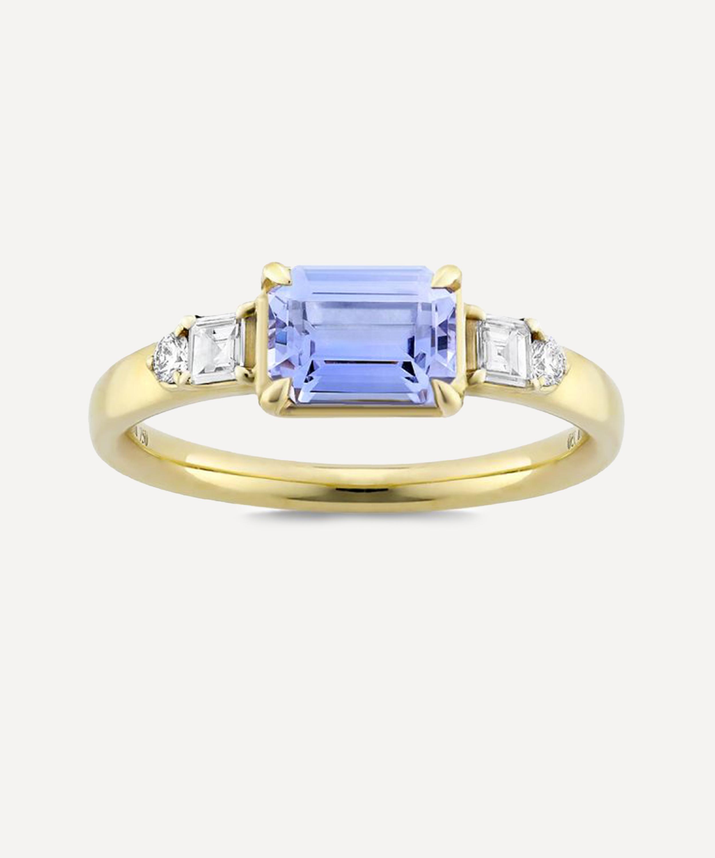 Dinny Hall - 18ct Gold Lena Blue Sapphire And Diamond Ring image number 0