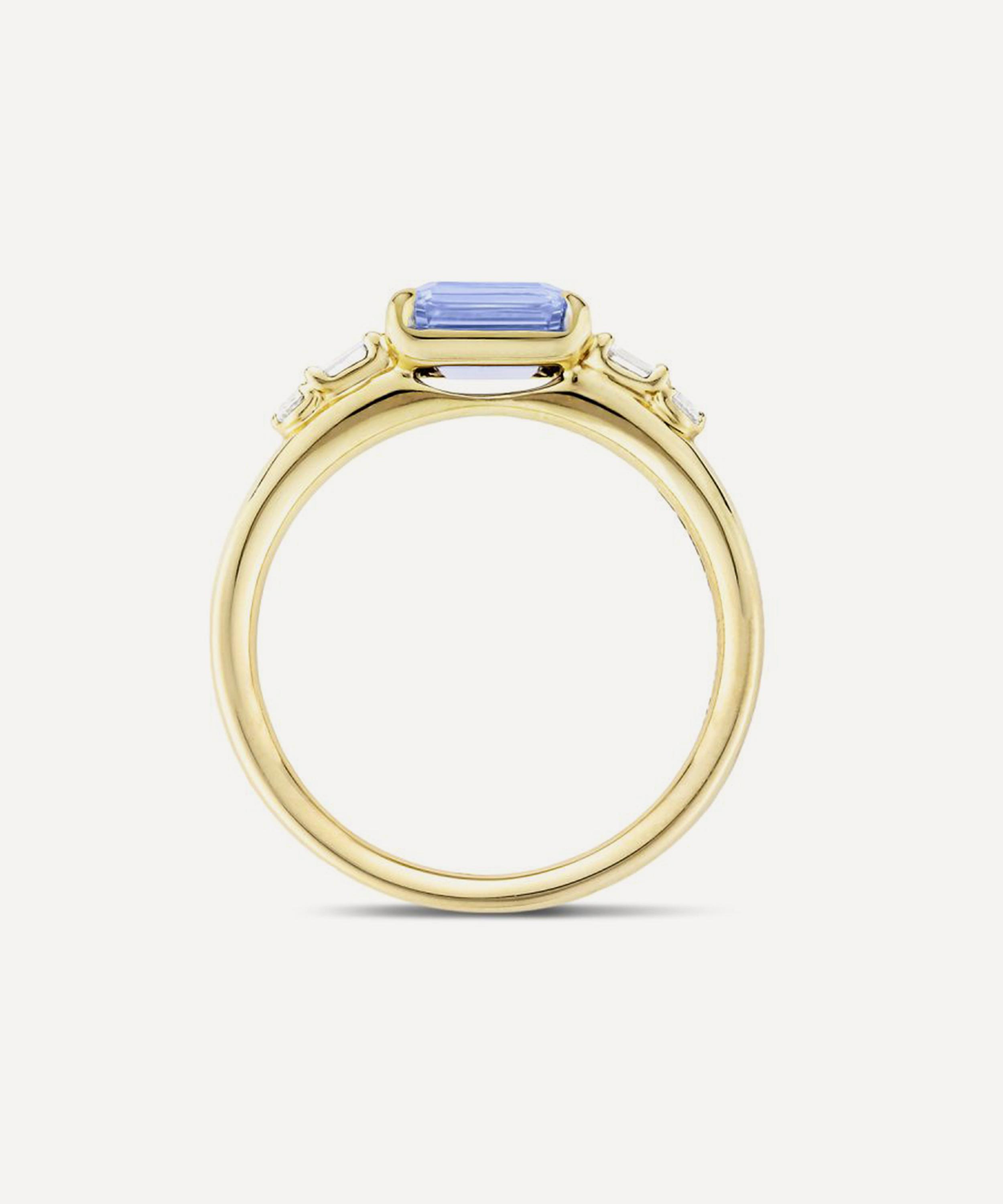 Dinny Hall - 18ct Gold Lena Blue Sapphire And Diamond Ring image number 1