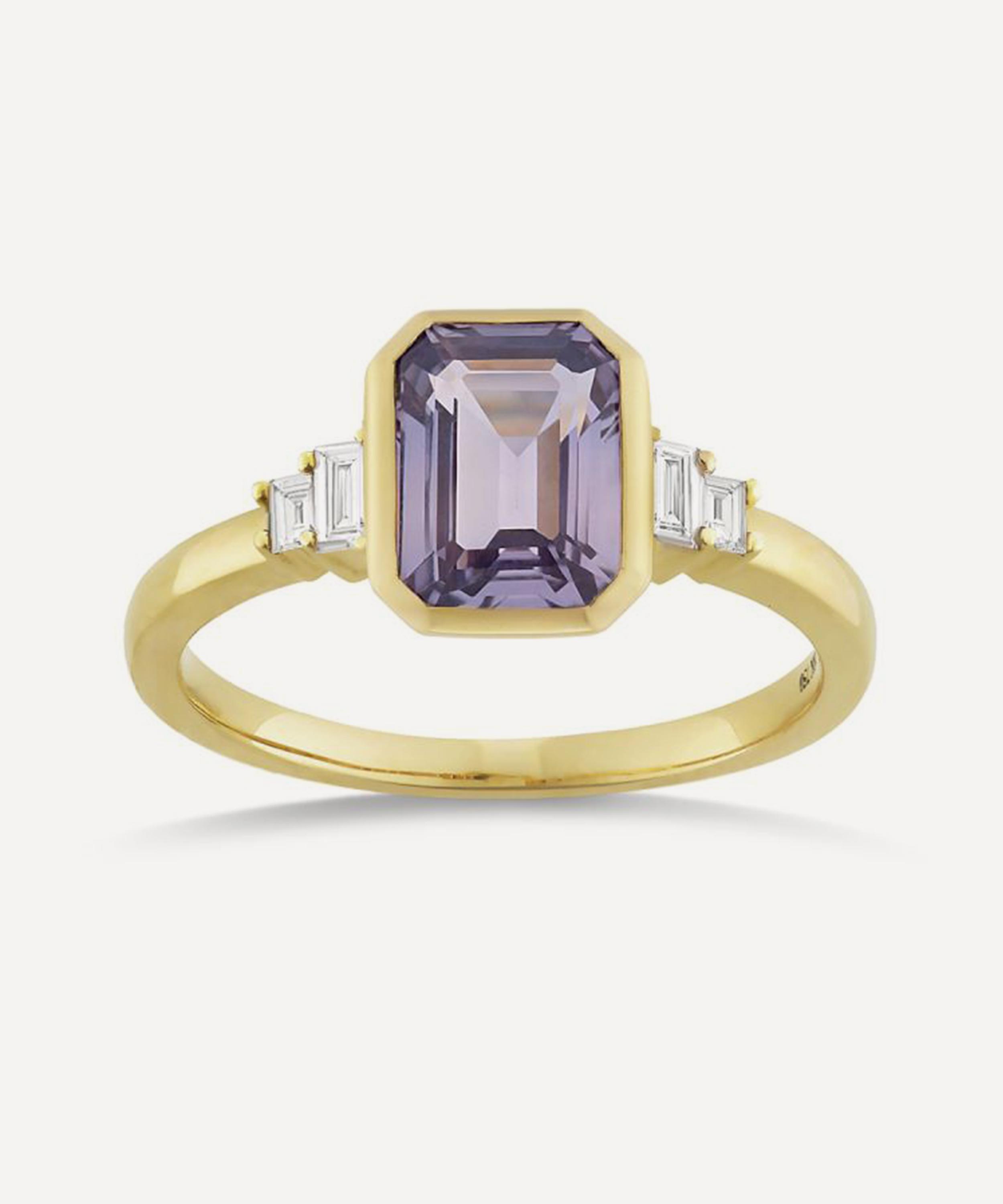 Dinny Hall - 18ct Gold Mila Lilac Sapphire and Diamond Ring image number 0