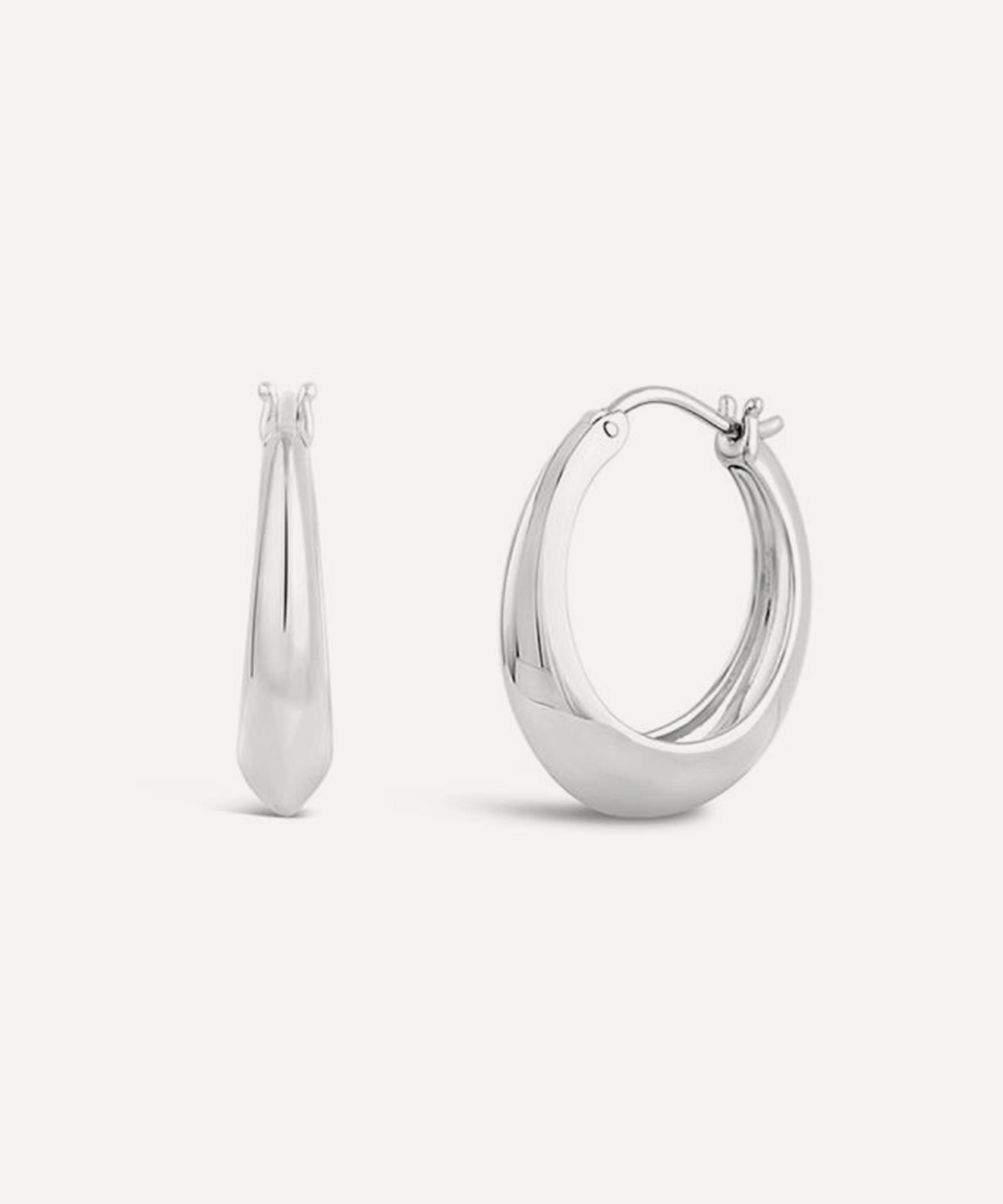 Dinny Hall - Sterling Silver Signature Chunky Tapering Hoop Earrings image number 0